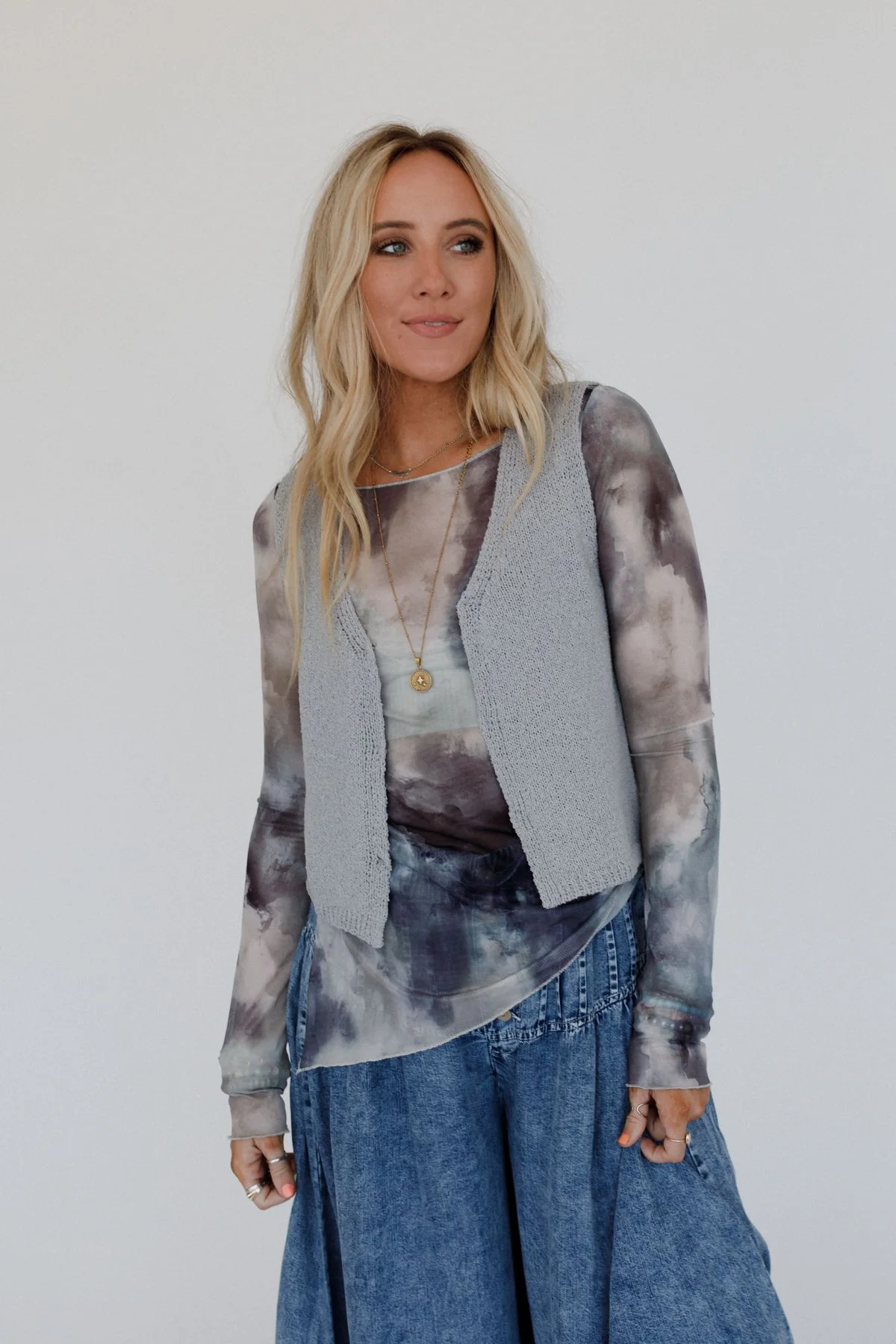 Maddy Sweater Vest - Gray - Image 3