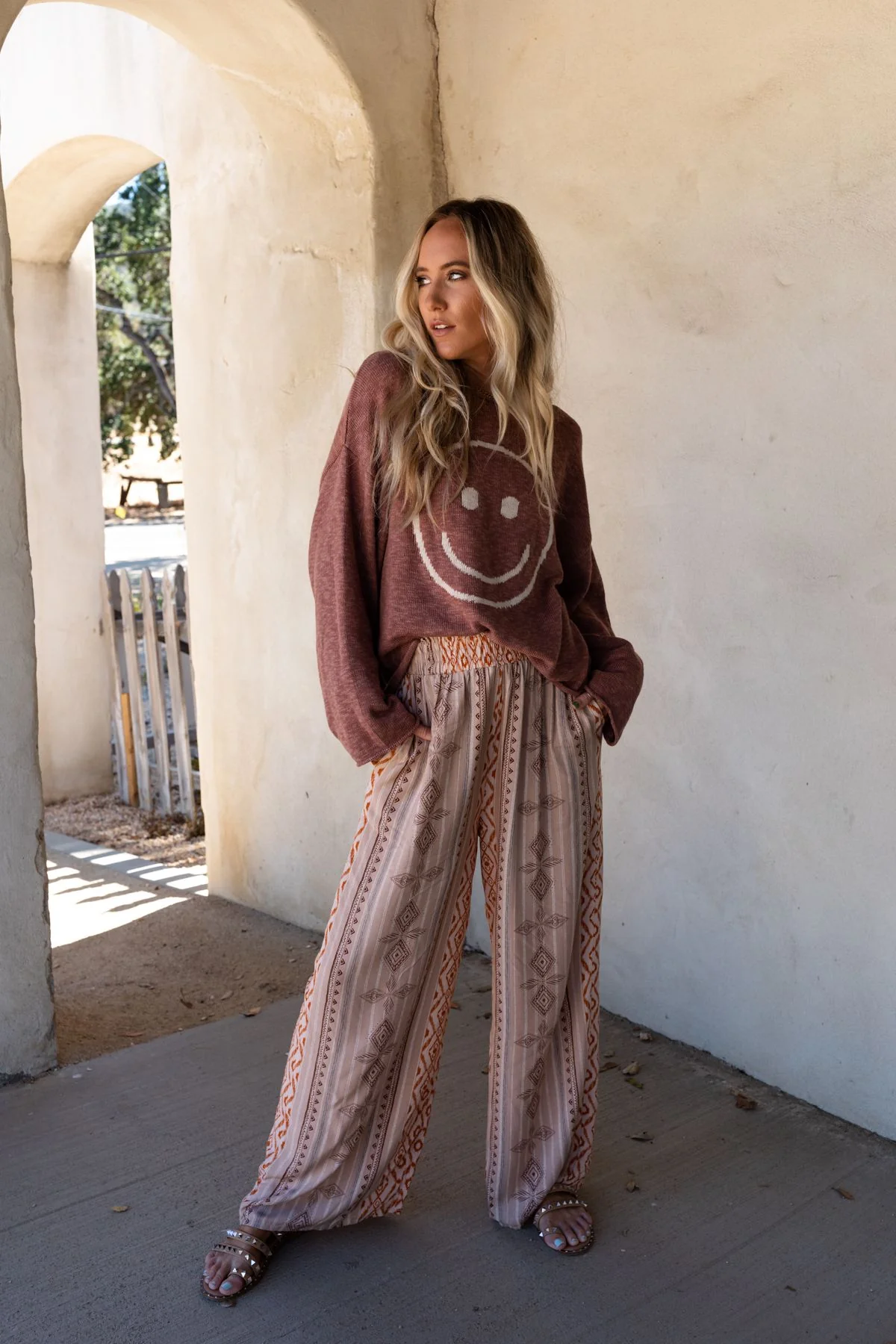 Made You Smile Sweater - Rose - Image 6