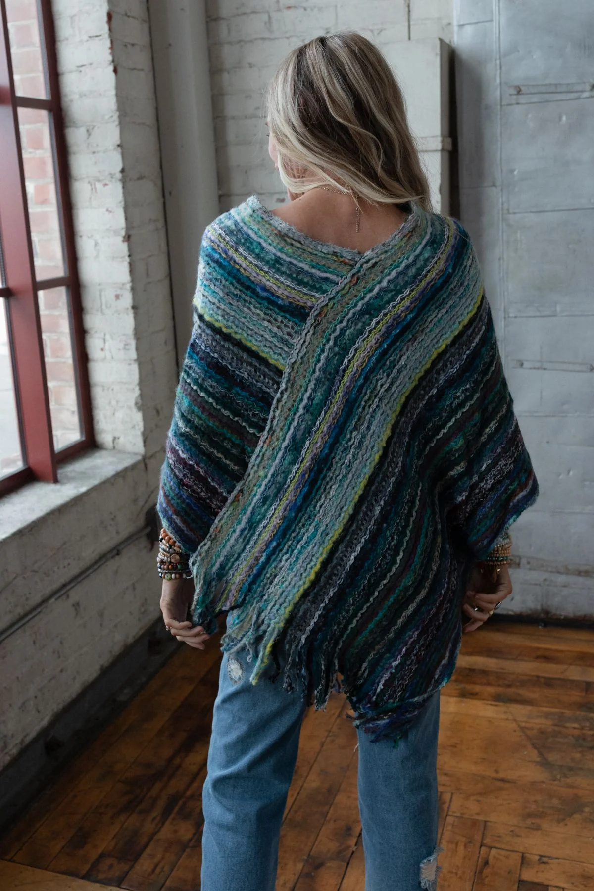 Madeleine Poncho - Blue - Image 4