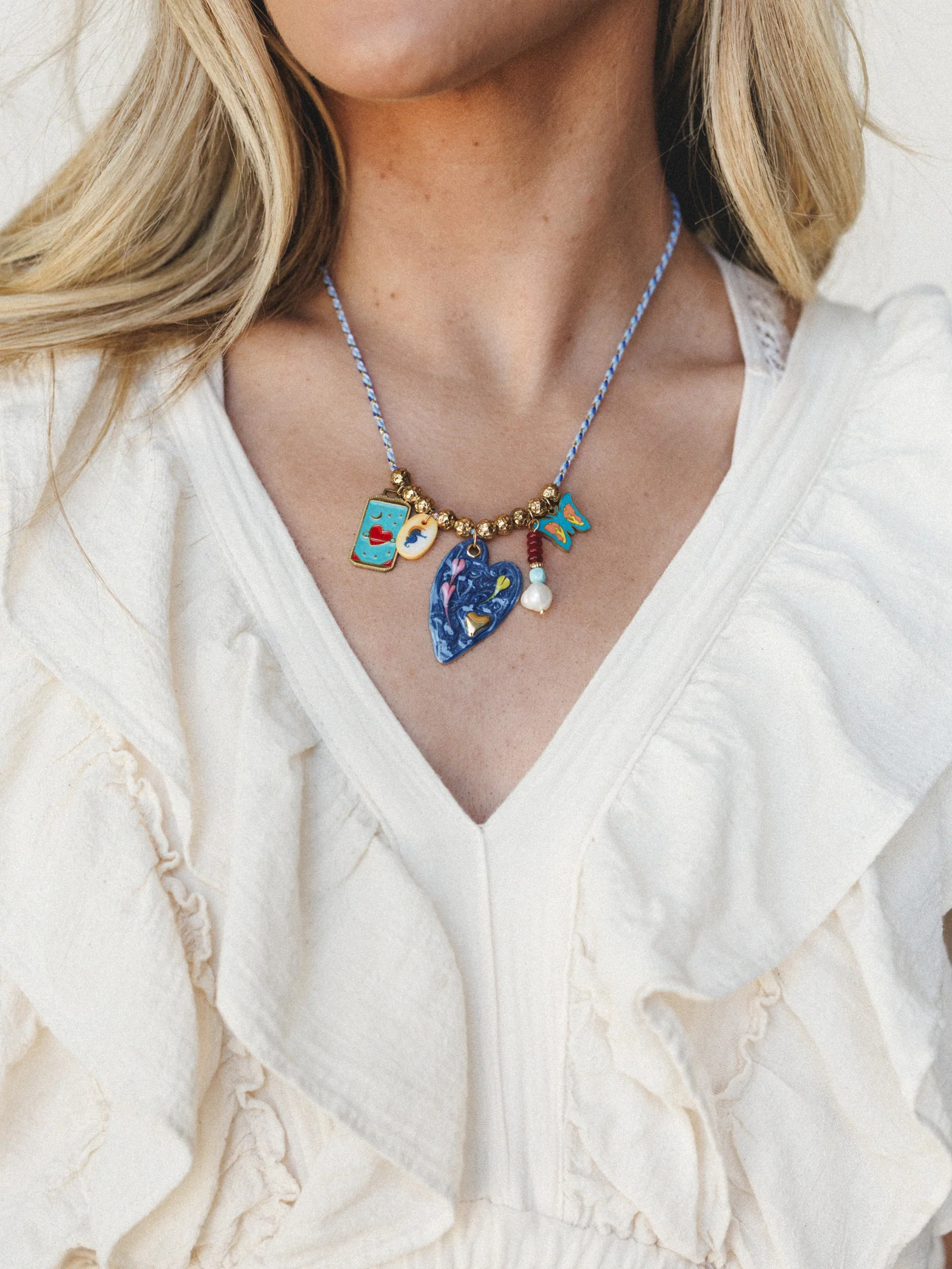 Madison Necklace - Navy - Image 3