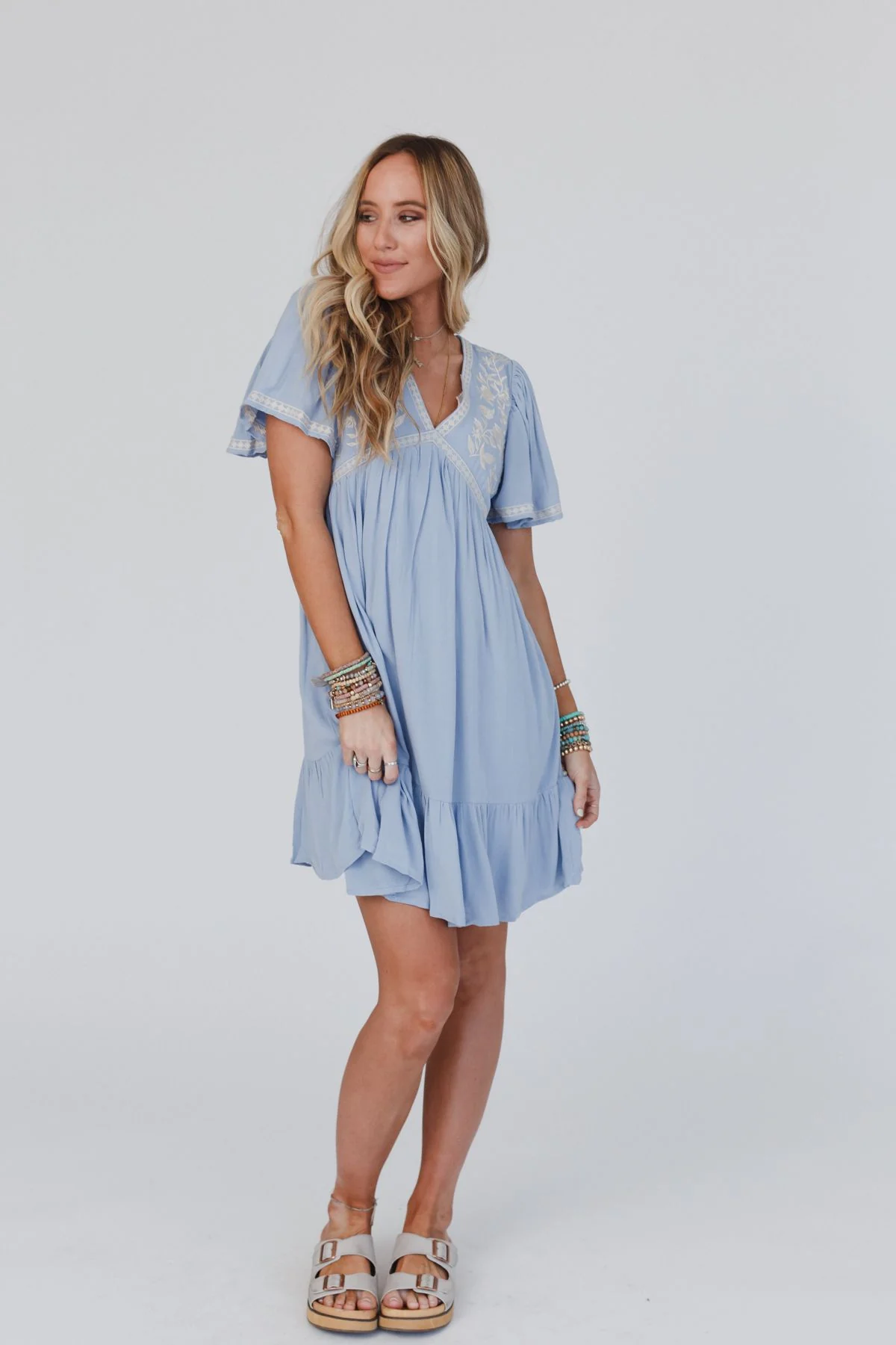 Magdaline Mini Dress - Blue - Image 4
