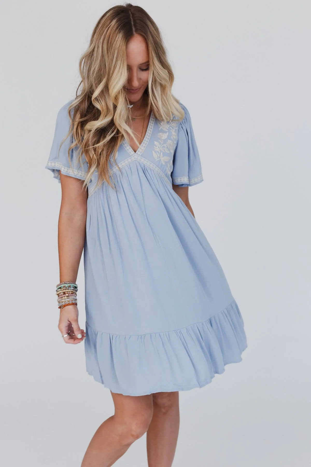 Magdaline Mini Dress - Blue - Image 7