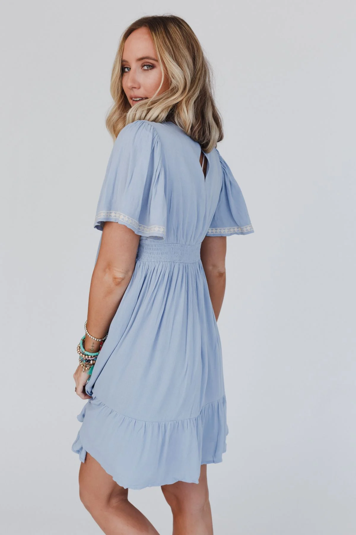 Magdaline Mini Dress - Blue - Image 8