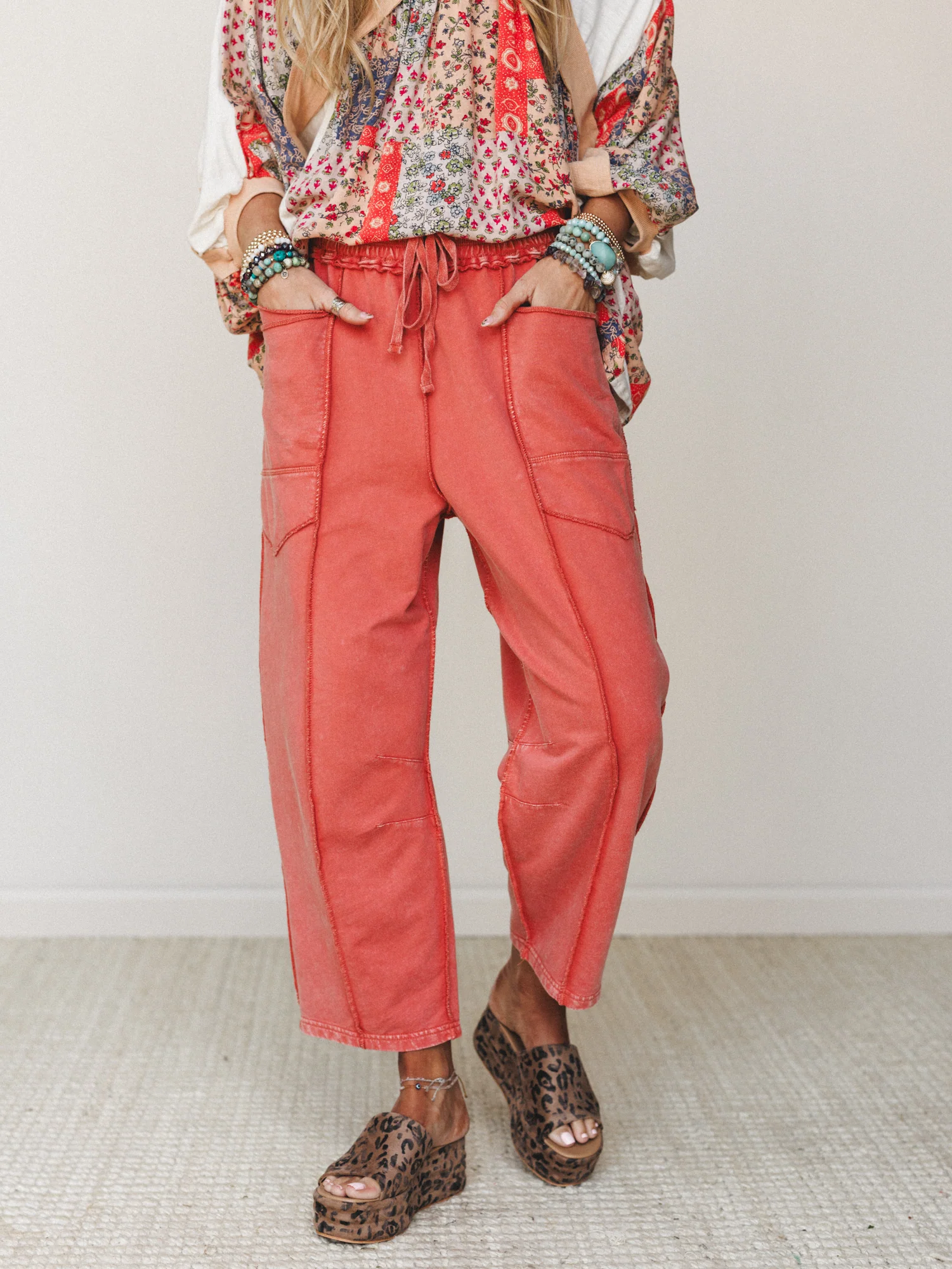 Magnolia Barrel Pants - Brick - Image 5