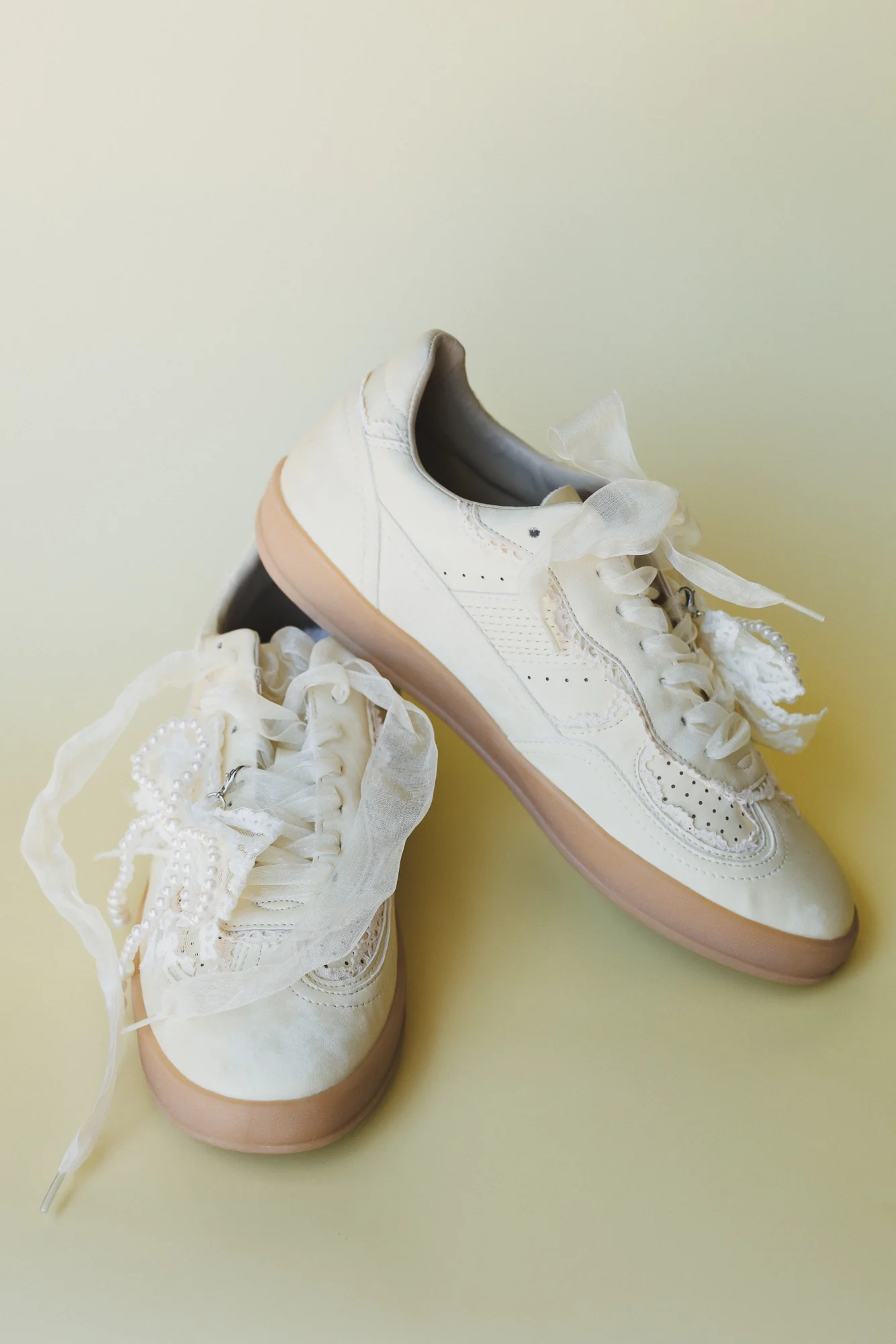 Make It Yours Bow Embroidered Sneakers - Yellow - Image 5