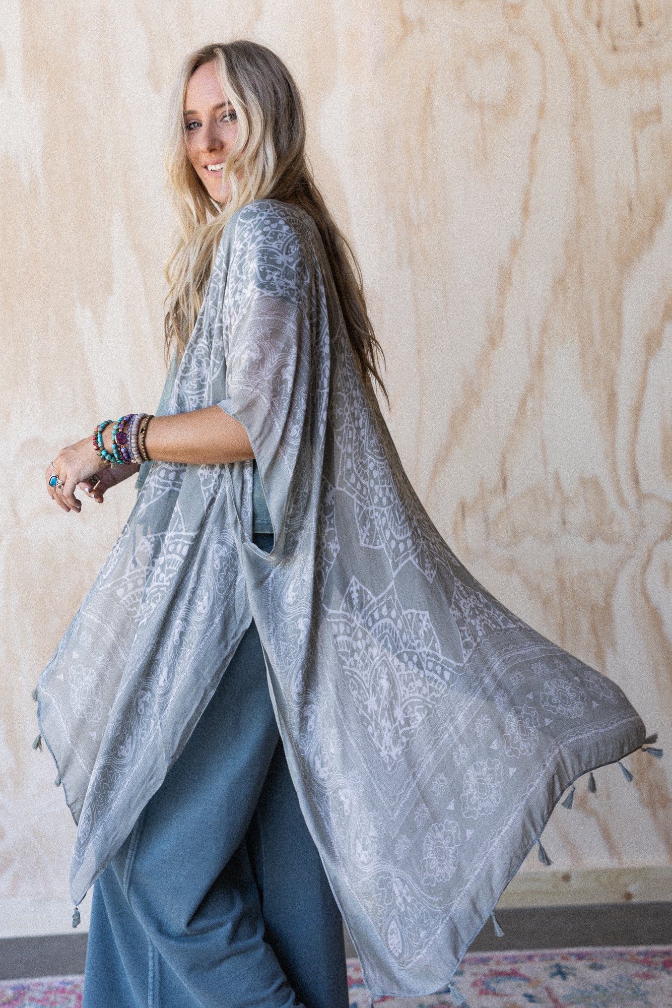 Mandala Tassel Kimono - Olive - Pre Order