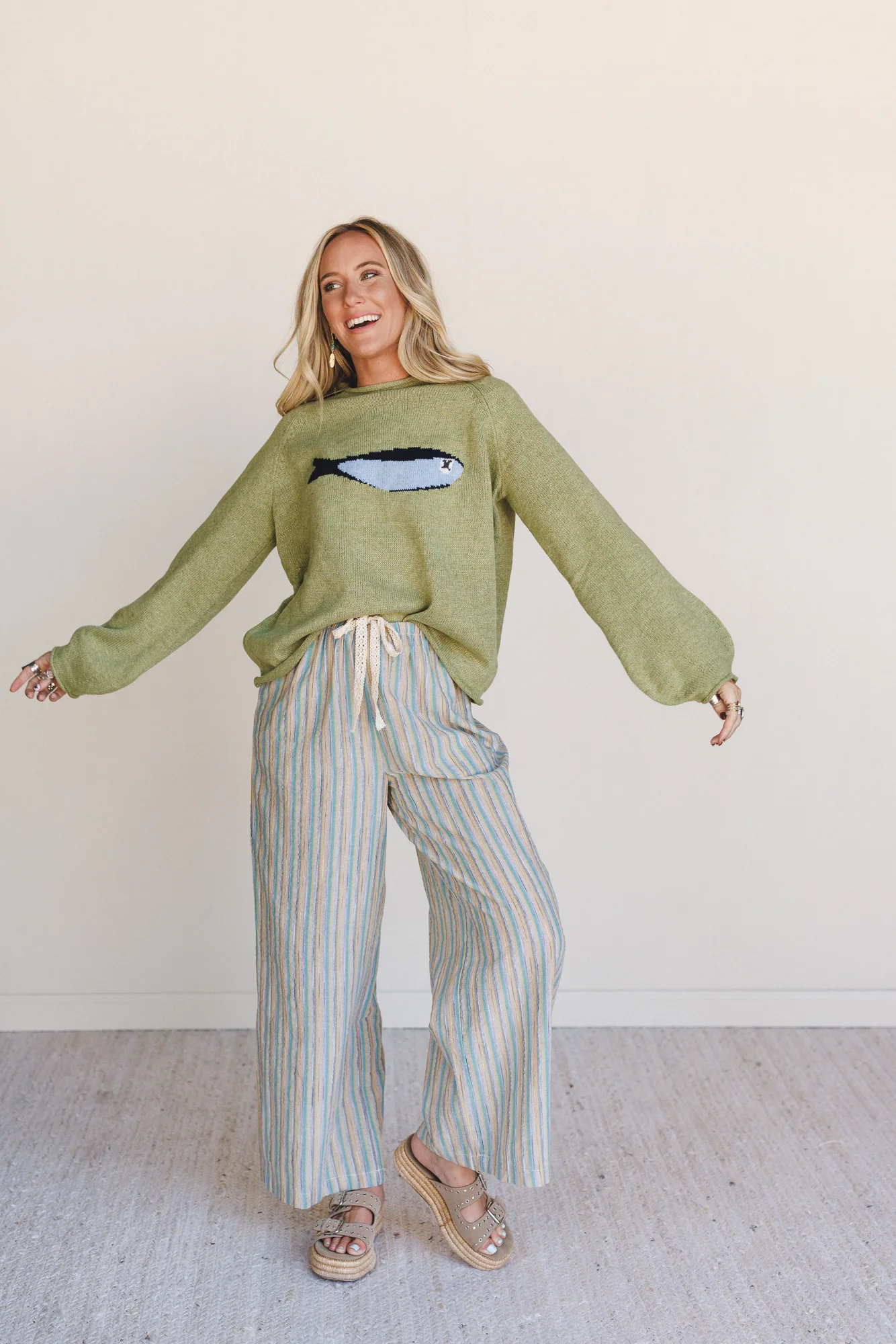 Marine Layers Sweater Top - Olive - Image 4