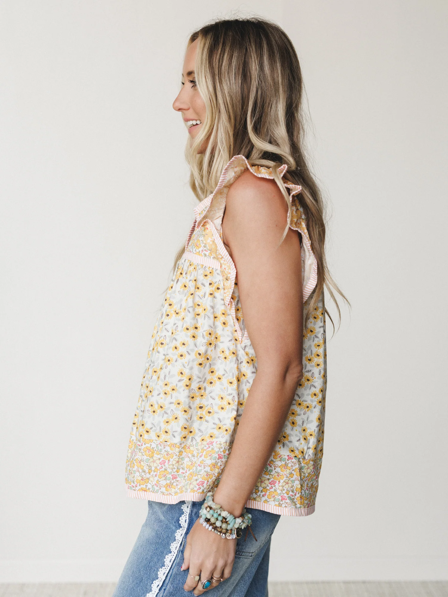 Meadow Maze Blouse - Sunflower Yellow - Image 3