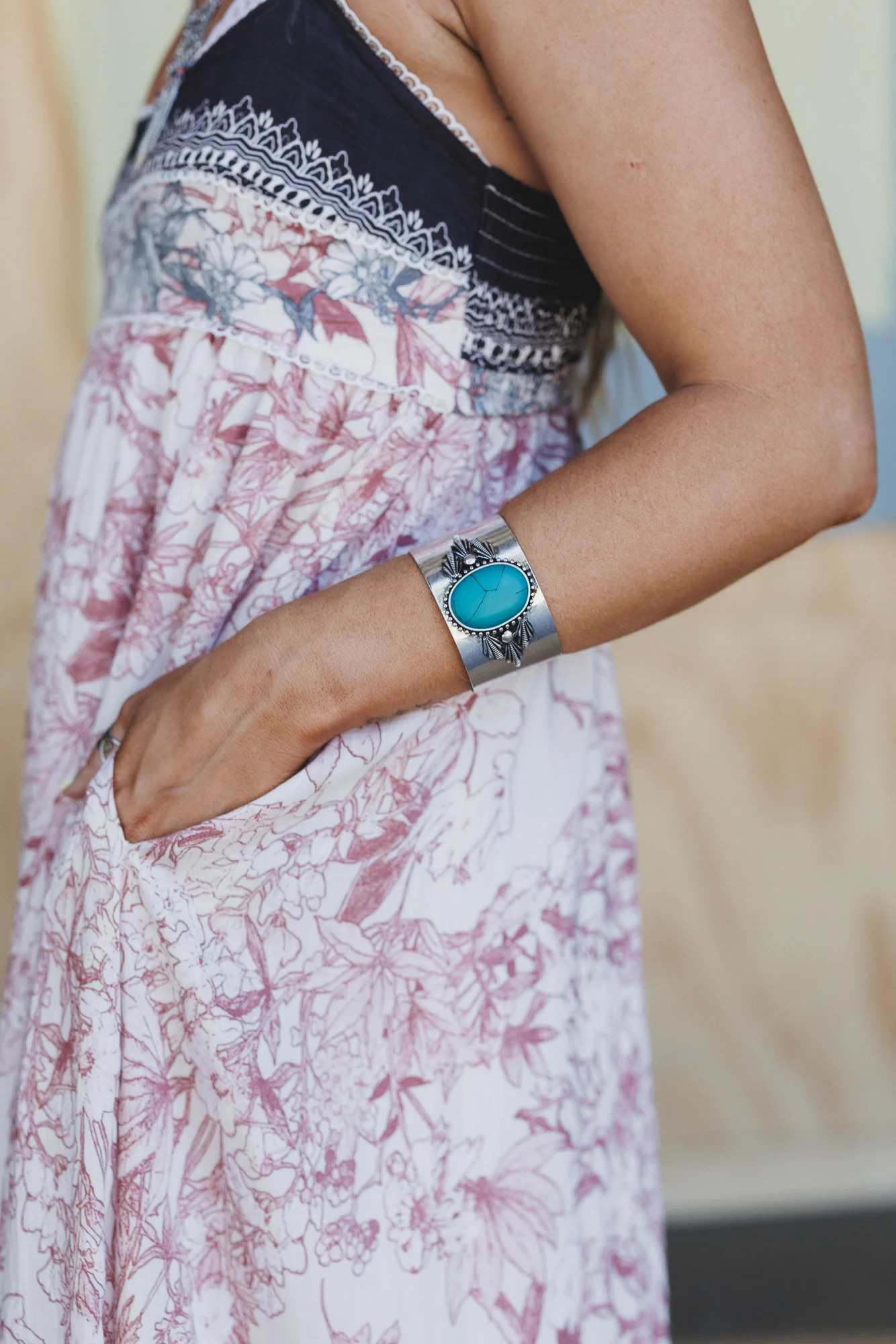 Meadow Moon Turquoise Cuff - Turquoise - Image 4