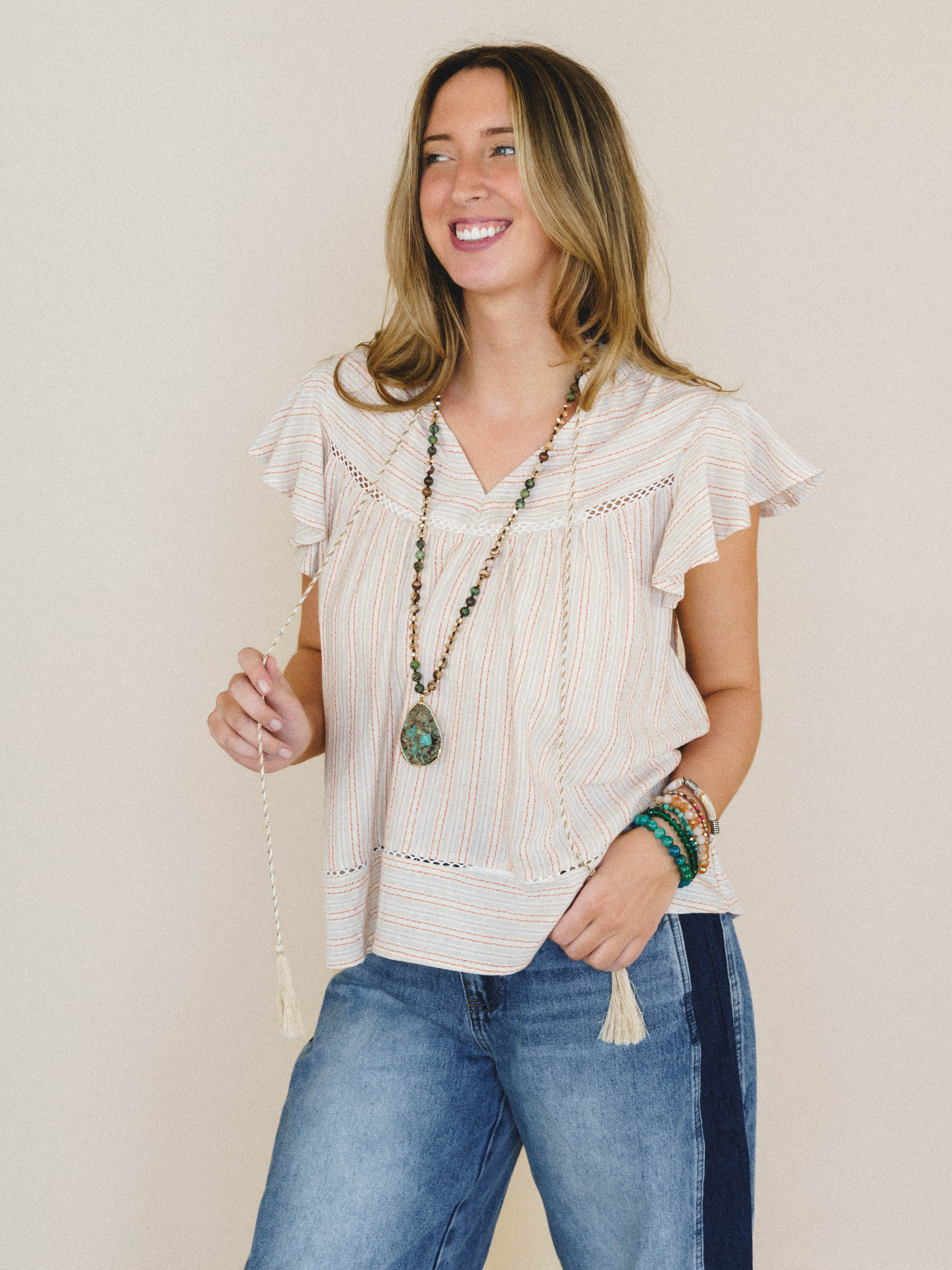 Meadow Sunrise Blouse
- Oatmeal - Image 3