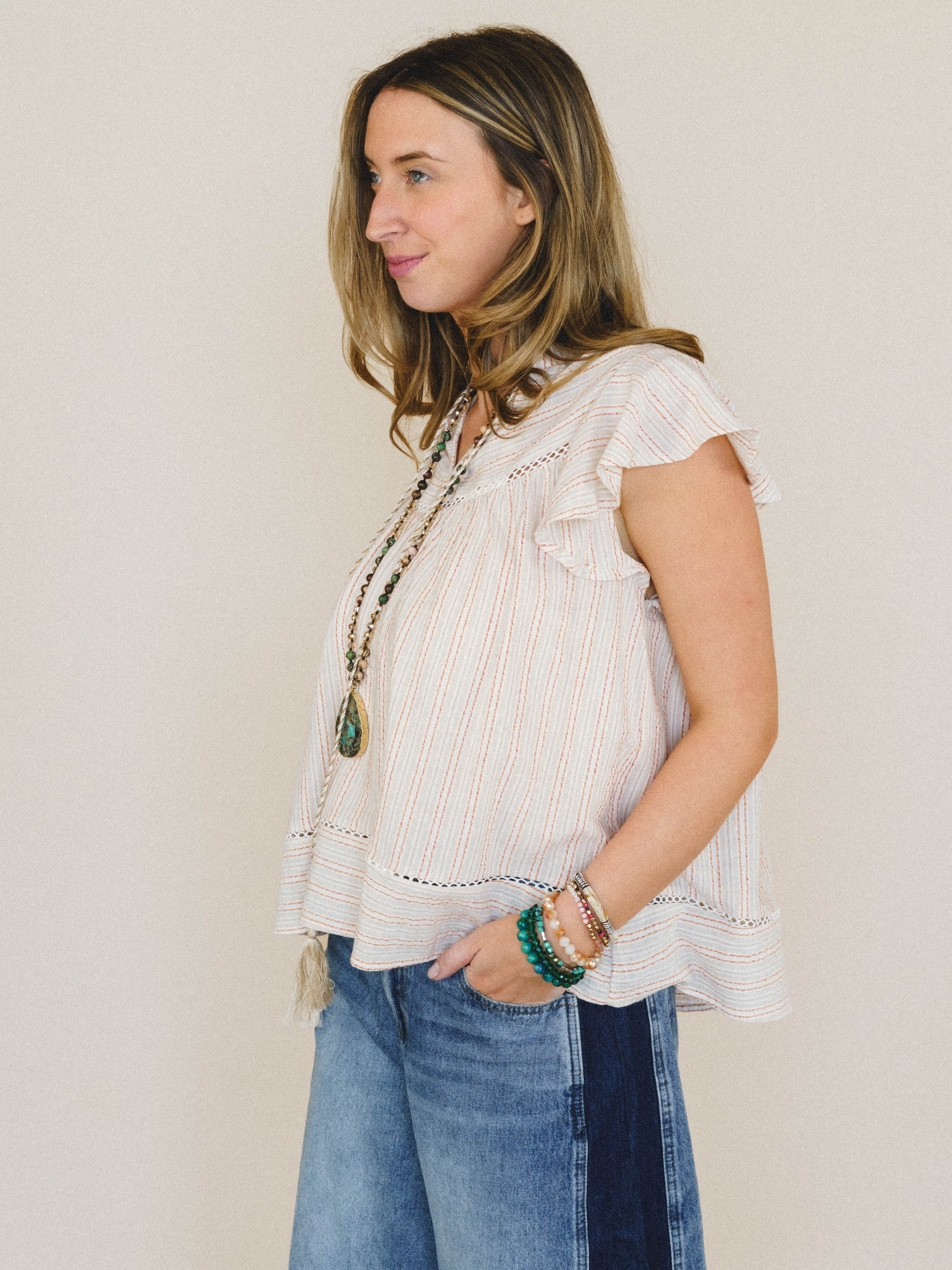 Meadow Sunrise Blouse
- Oatmeal - Image 4