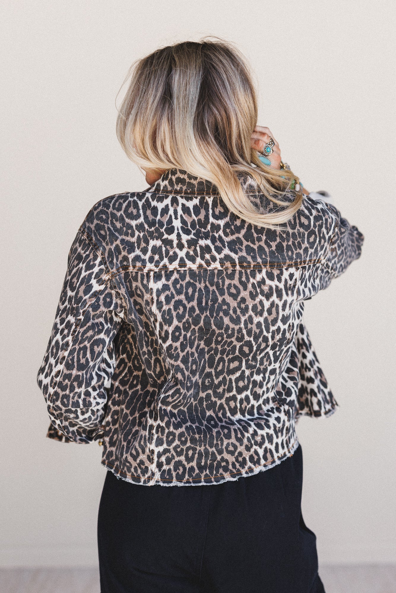 Meadowcat Denim Jacket - Leopard Multi - Image 4