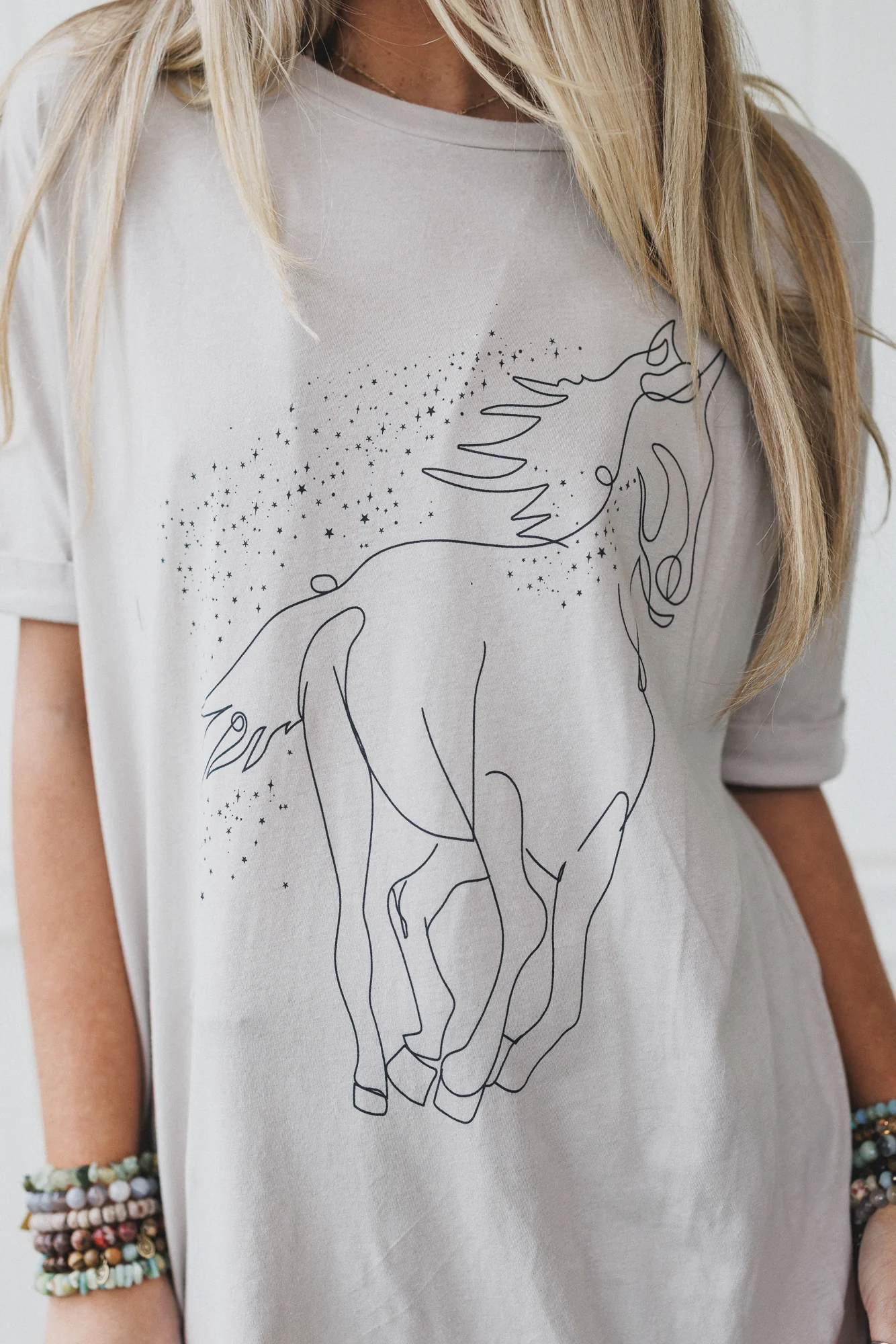 Midnight Mustang Graphic Tee - Gray - Image 3