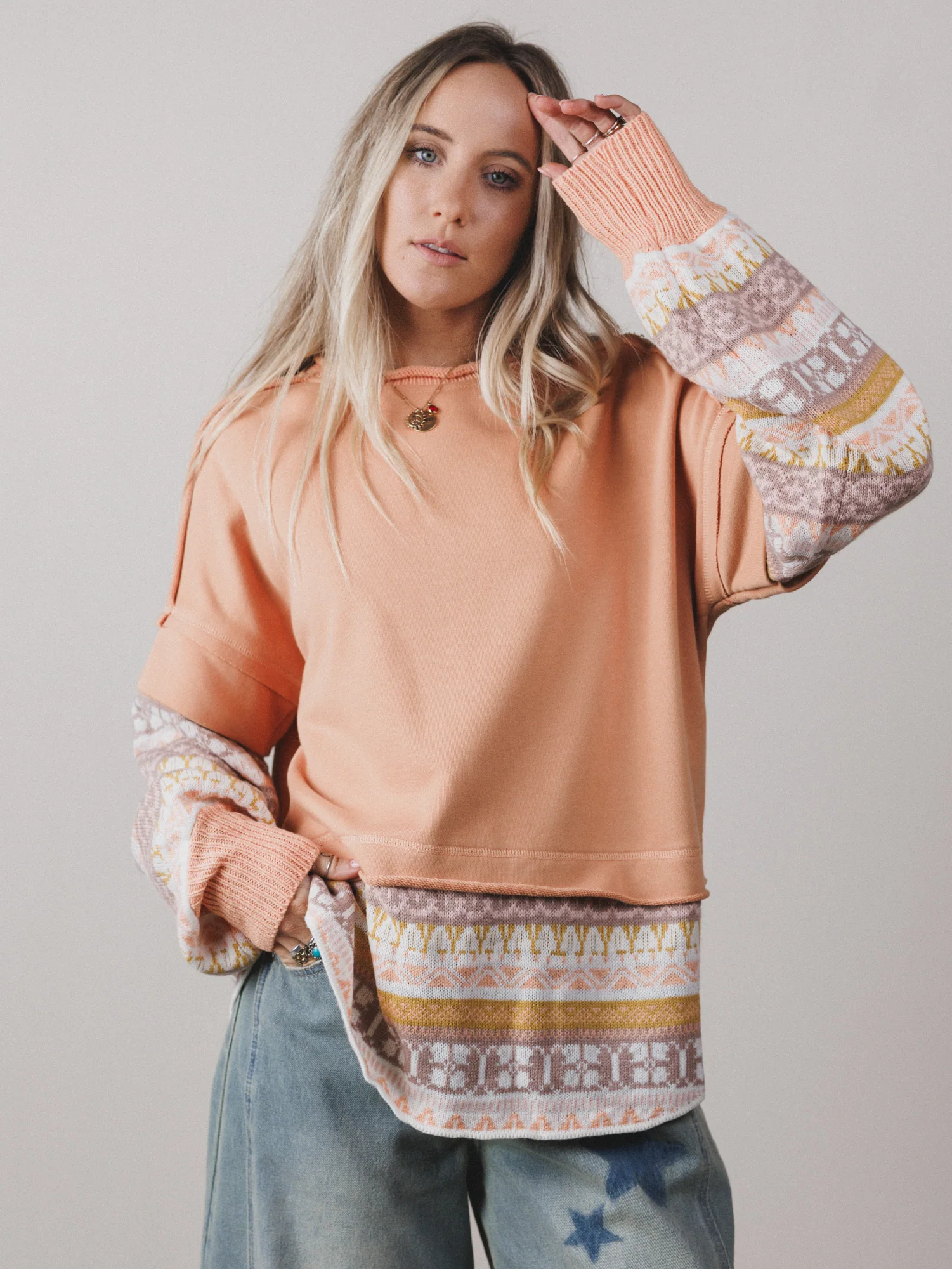 Moon Fern Top - Peach