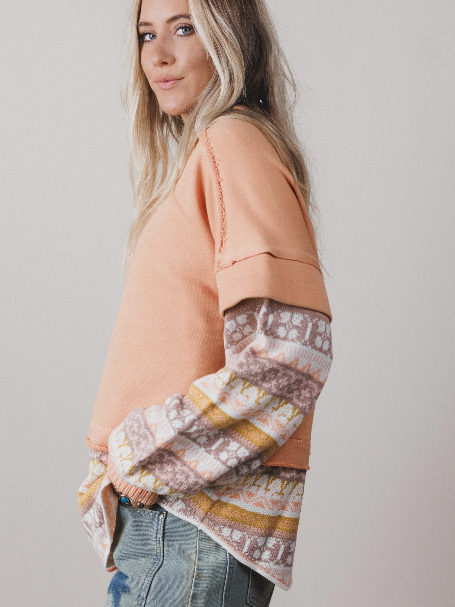 Moon Fern Top - Peach - Image 5