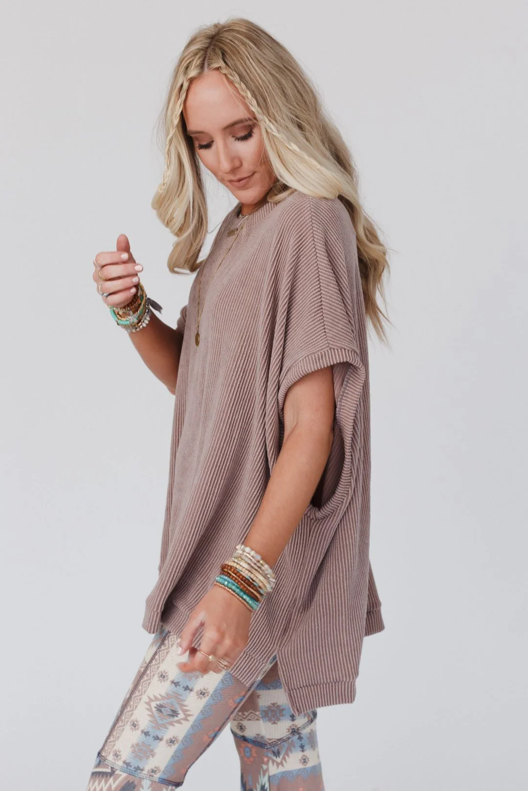 The Nest Moon Glow Texture Knit Top - Acorn - Image 5