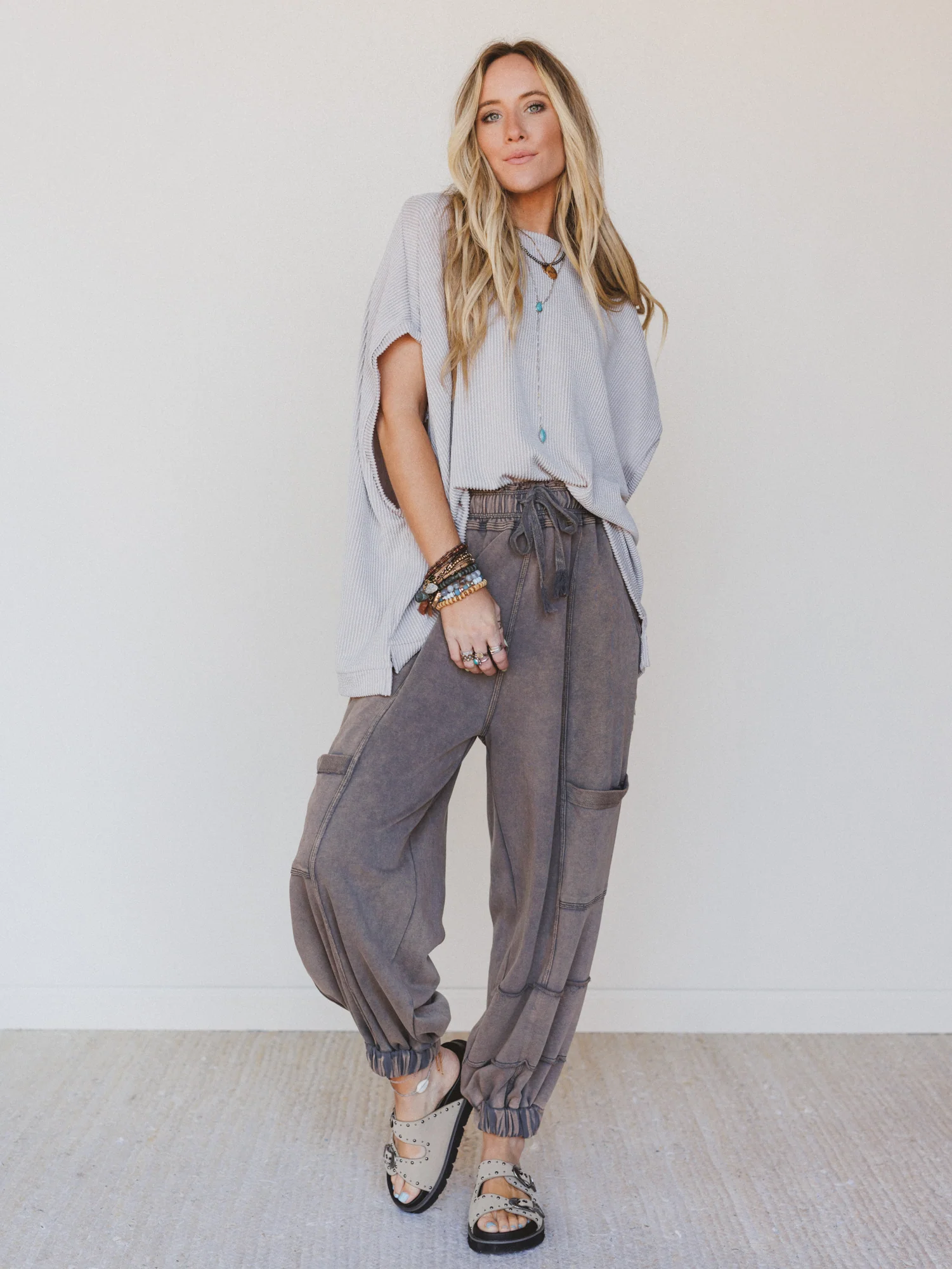 The Nest Moon Glow Texture Knit Top - Oat - Image 5