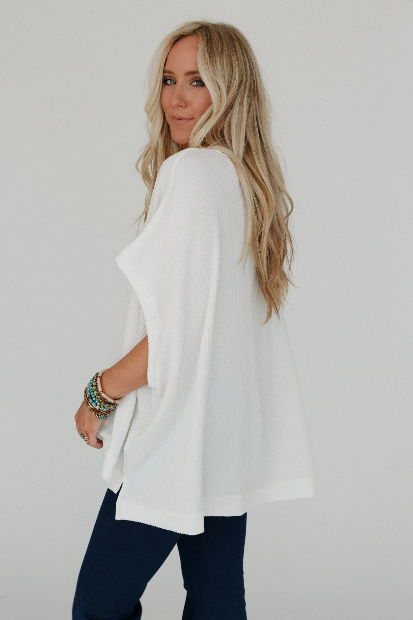 The Nest Moon Glow Texture Knit Top - Off White - Image 3
