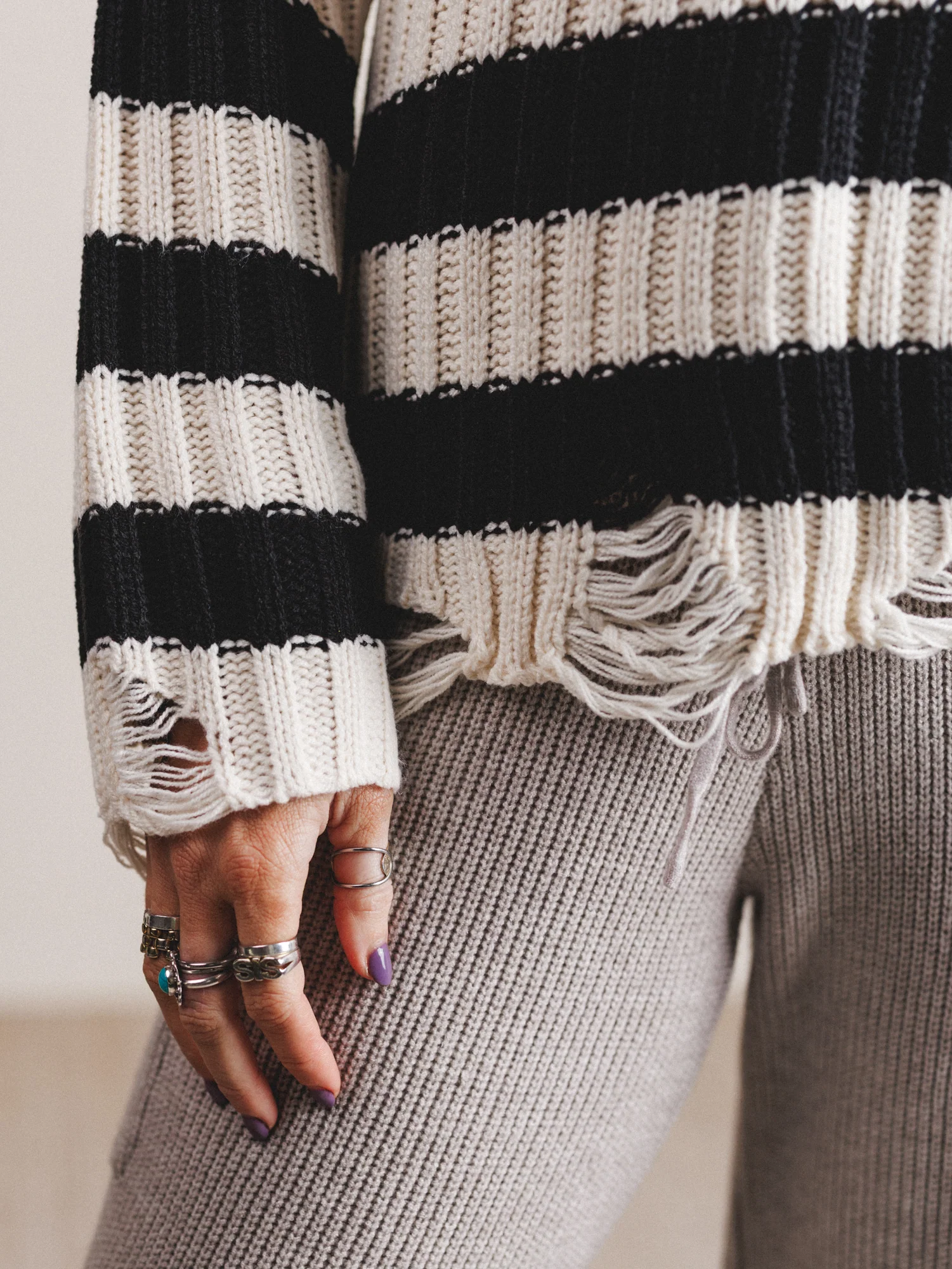 Moon Picnic Sweater - Black - Image 5