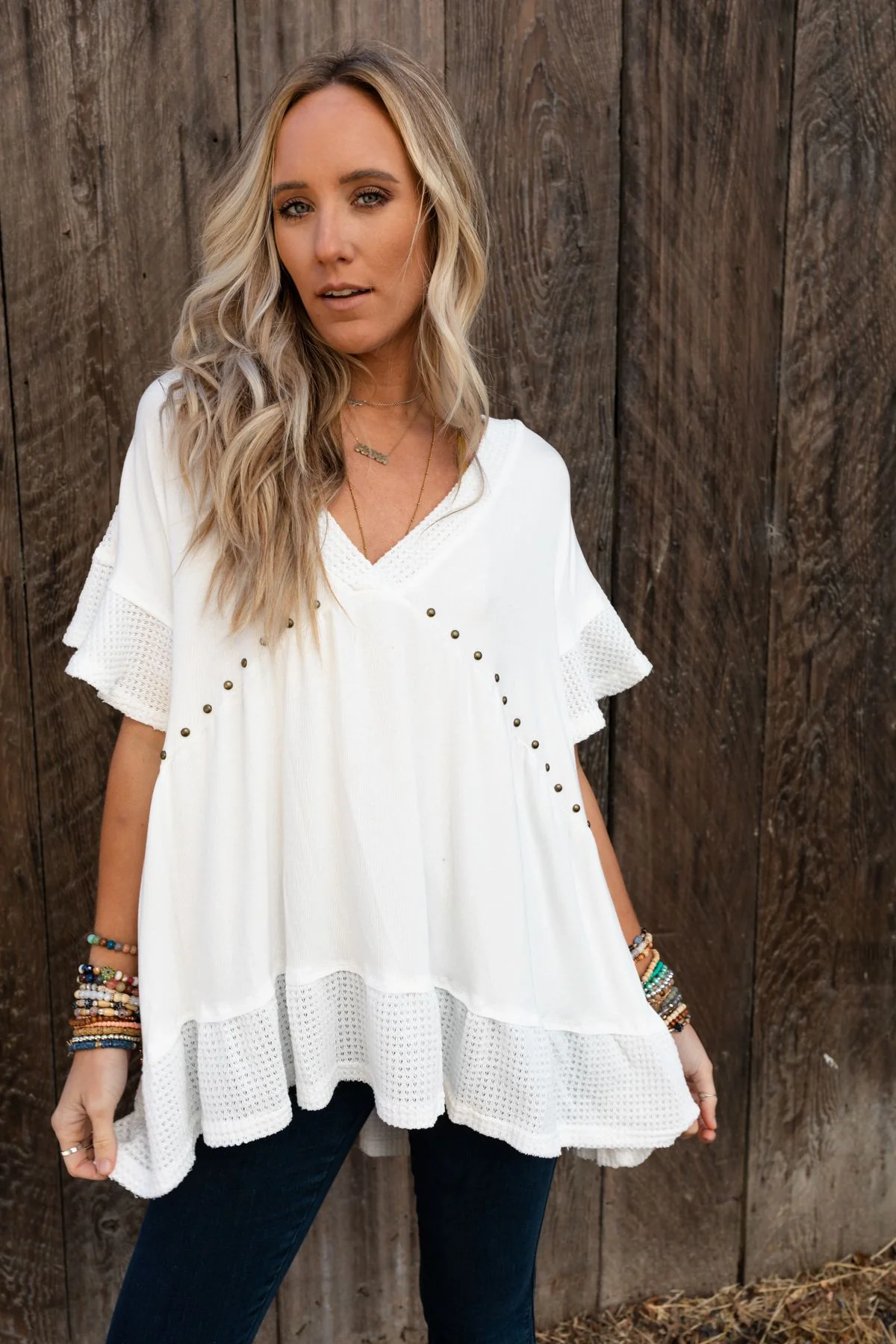 More Than Meets The Eye Tunic Top - Ivory - Image 6