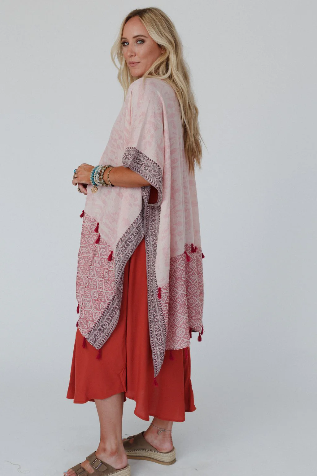 Moroccan Clouds Kimono - Rose - Image 3