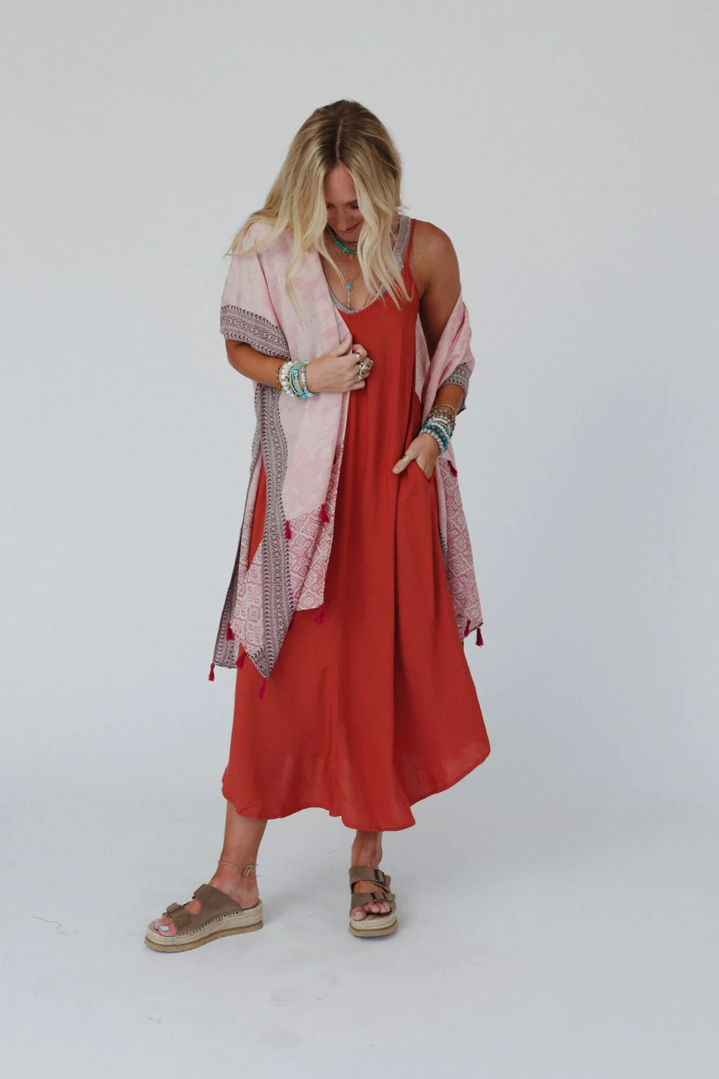 Moroccan Clouds Kimono - Rose - Image 2