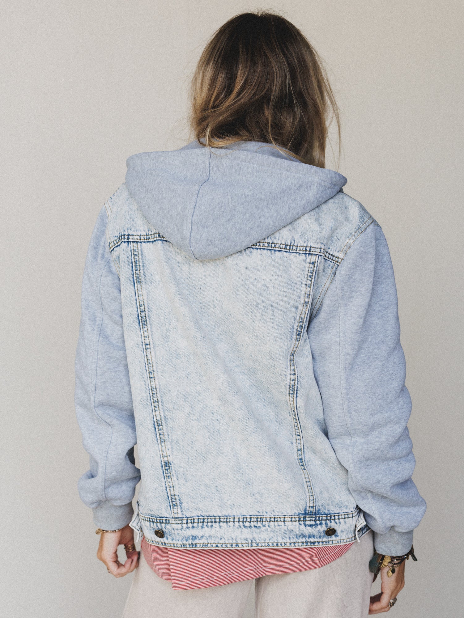 The Nest My Boyfriends Denim Jacket - Blue Light Wash - Image 6