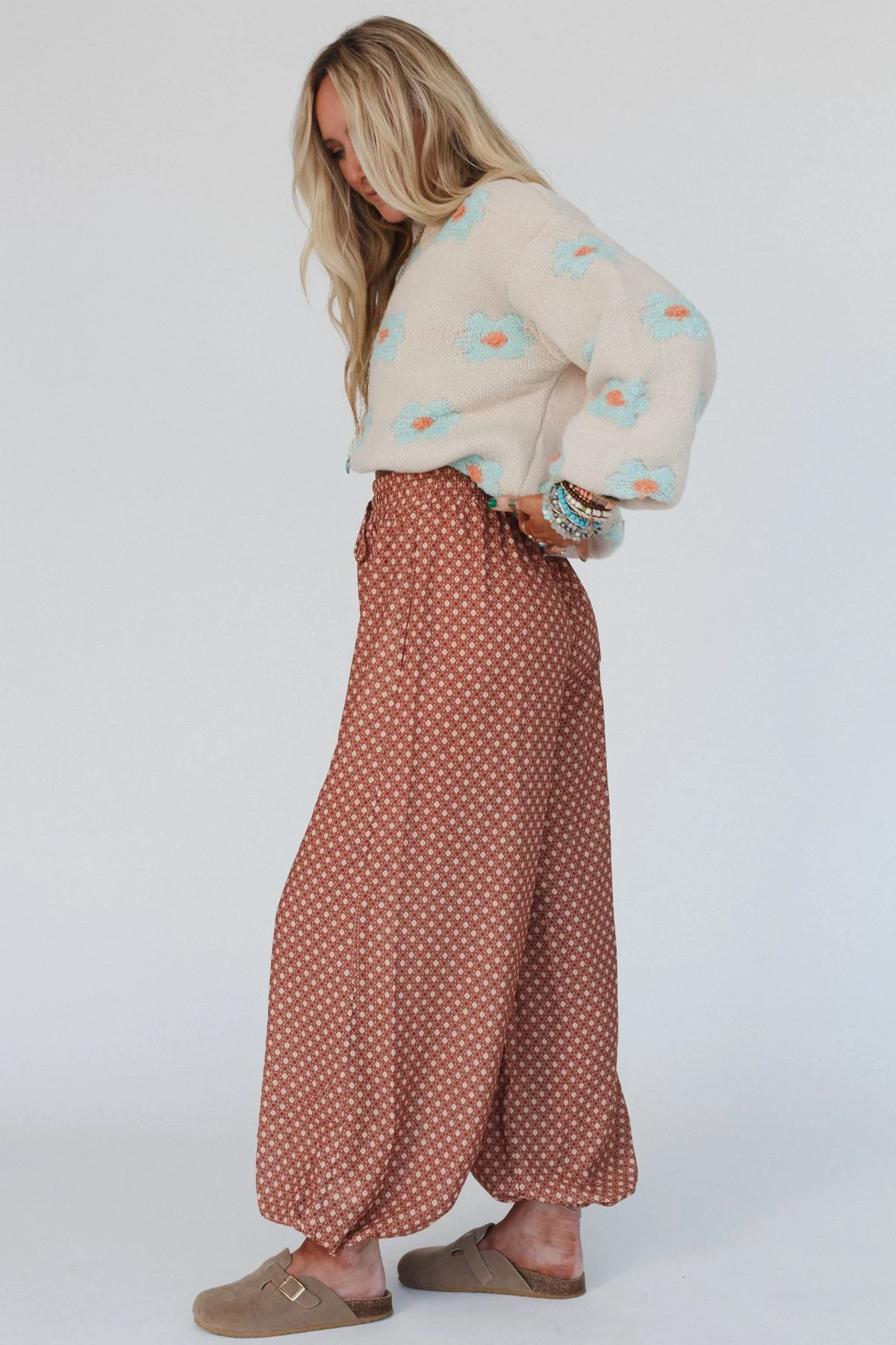 The Nest Mystic Mirage Printed Joggers - Ginger - Image 6