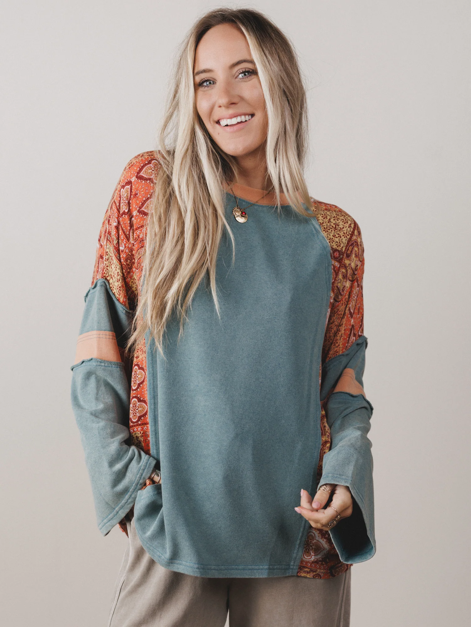 Mystic Prairie Top - Teal
