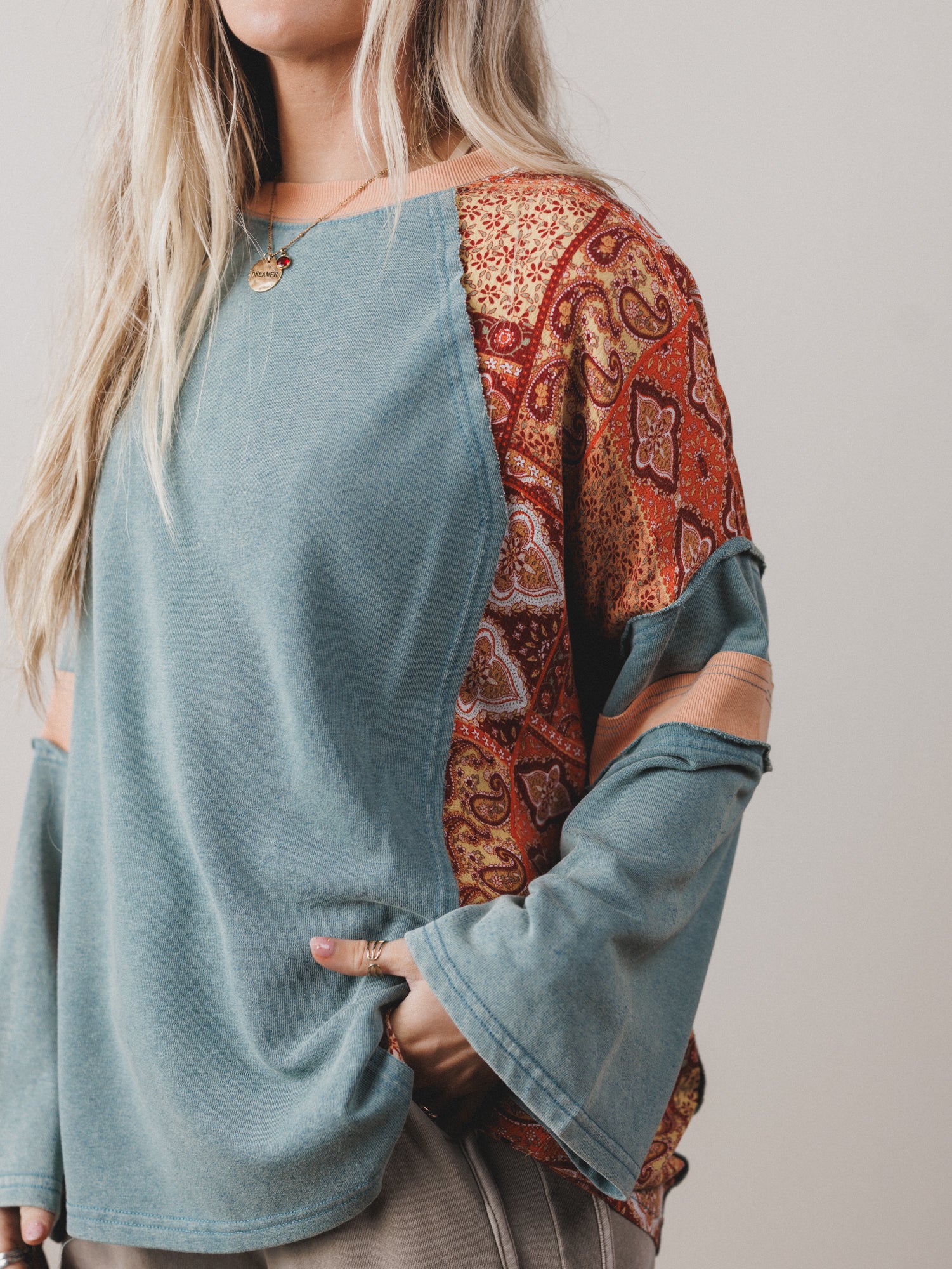 Mystic Prairie Top - Teal - Image 3