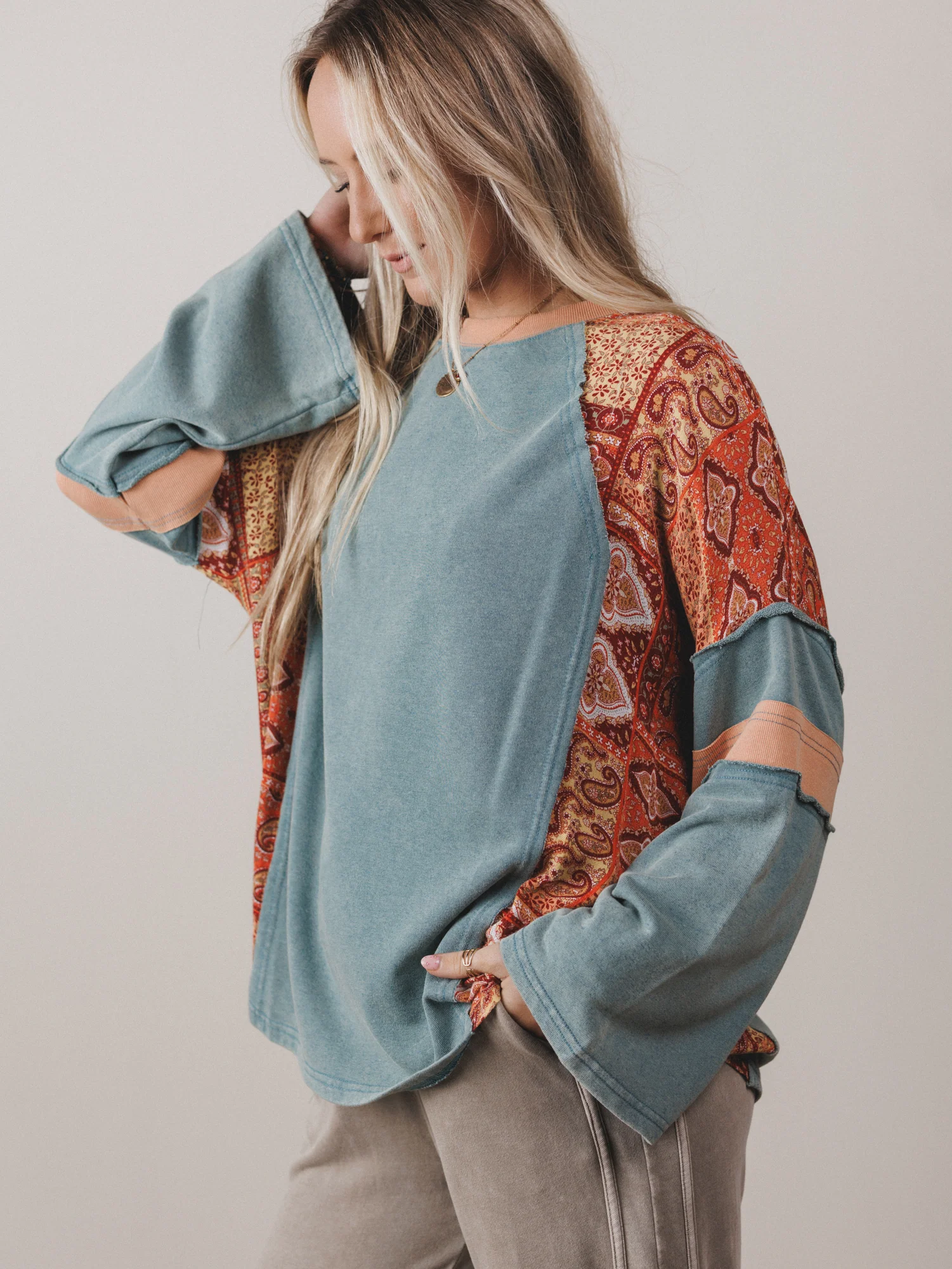 Mystic Prairie Top - Teal - Image 6