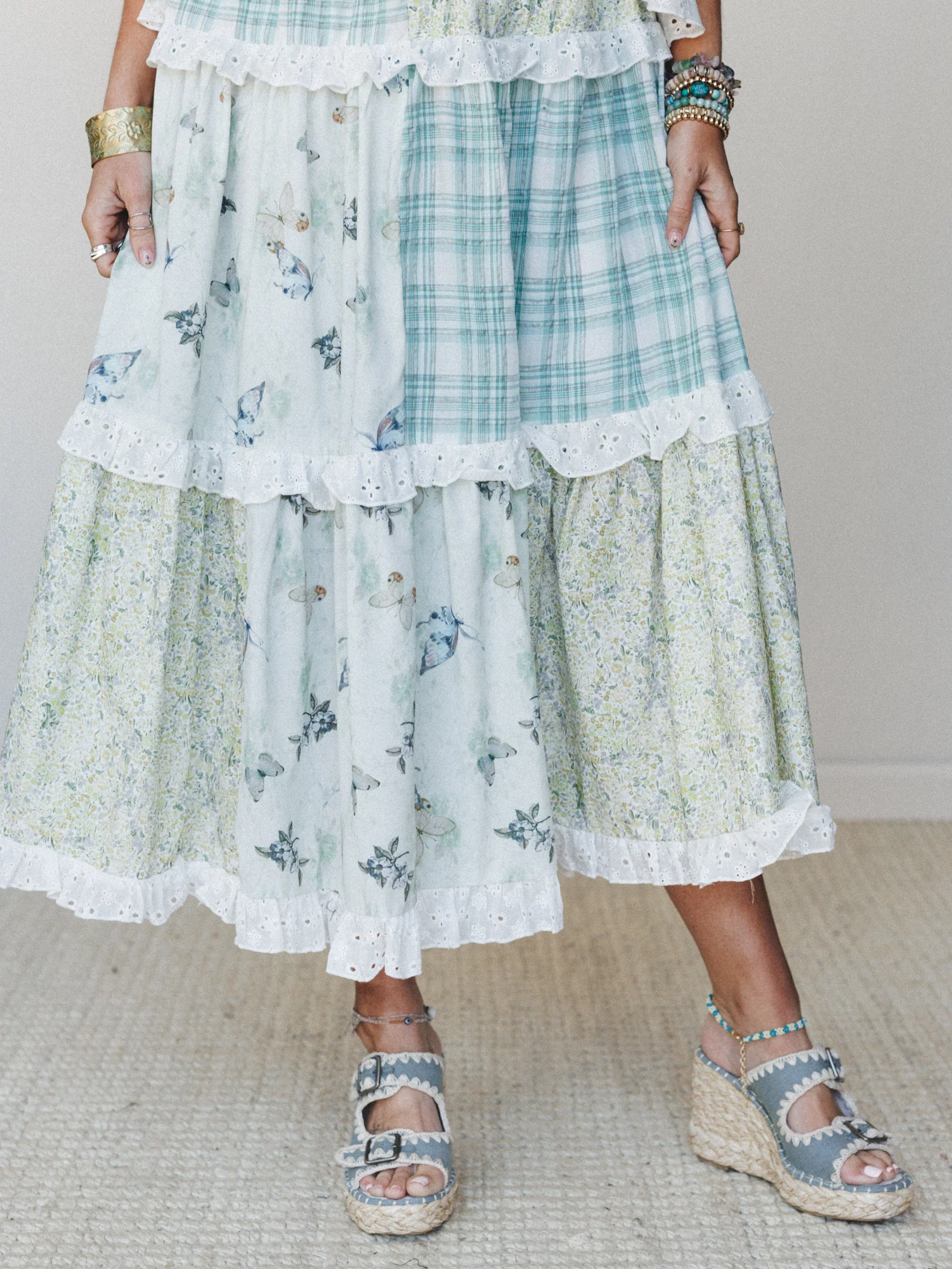 Nature Gathering Dress - Olive Multi - Image 4
