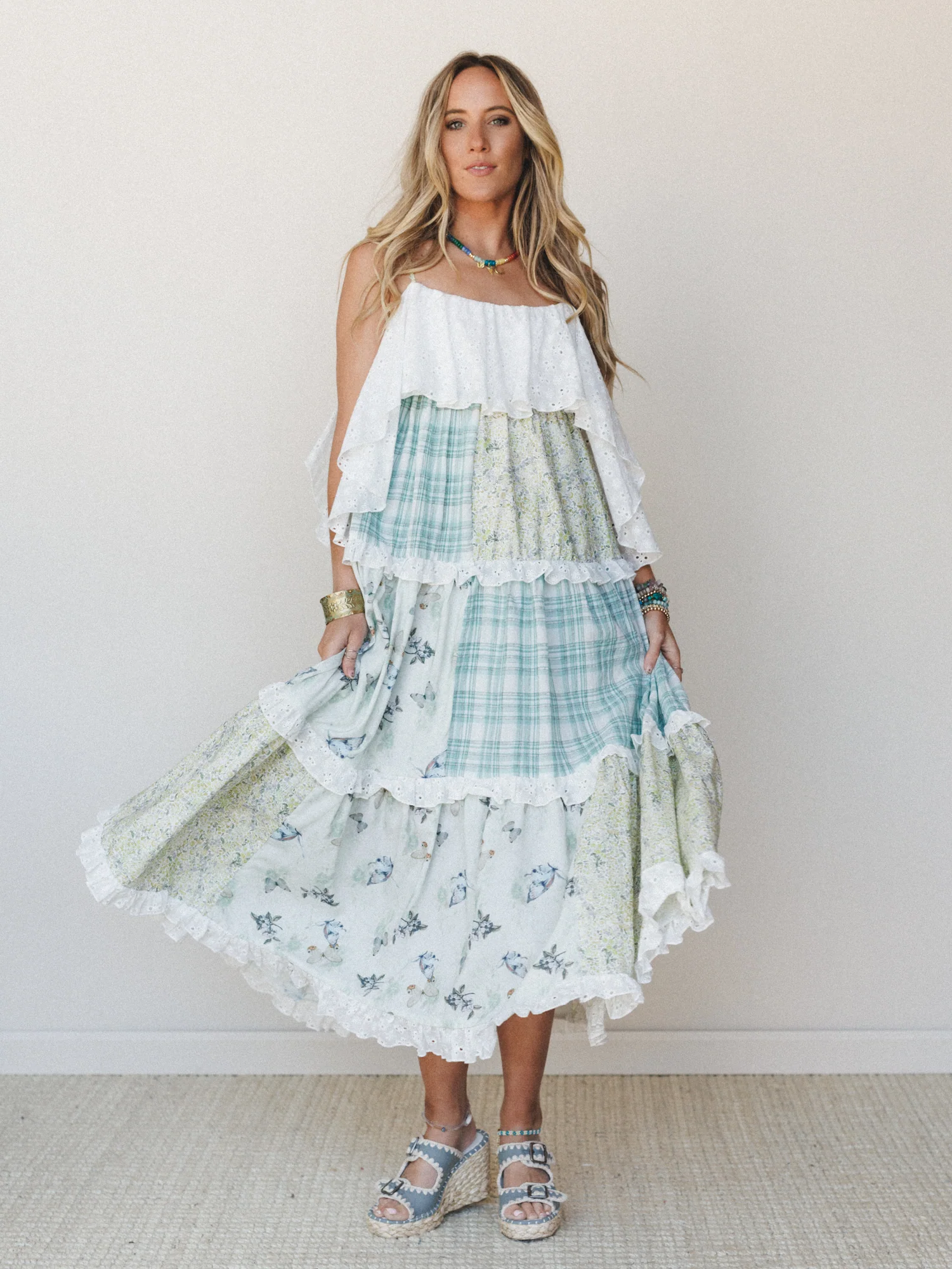 Nature Gathering Dress - Olive Multi - Image 5