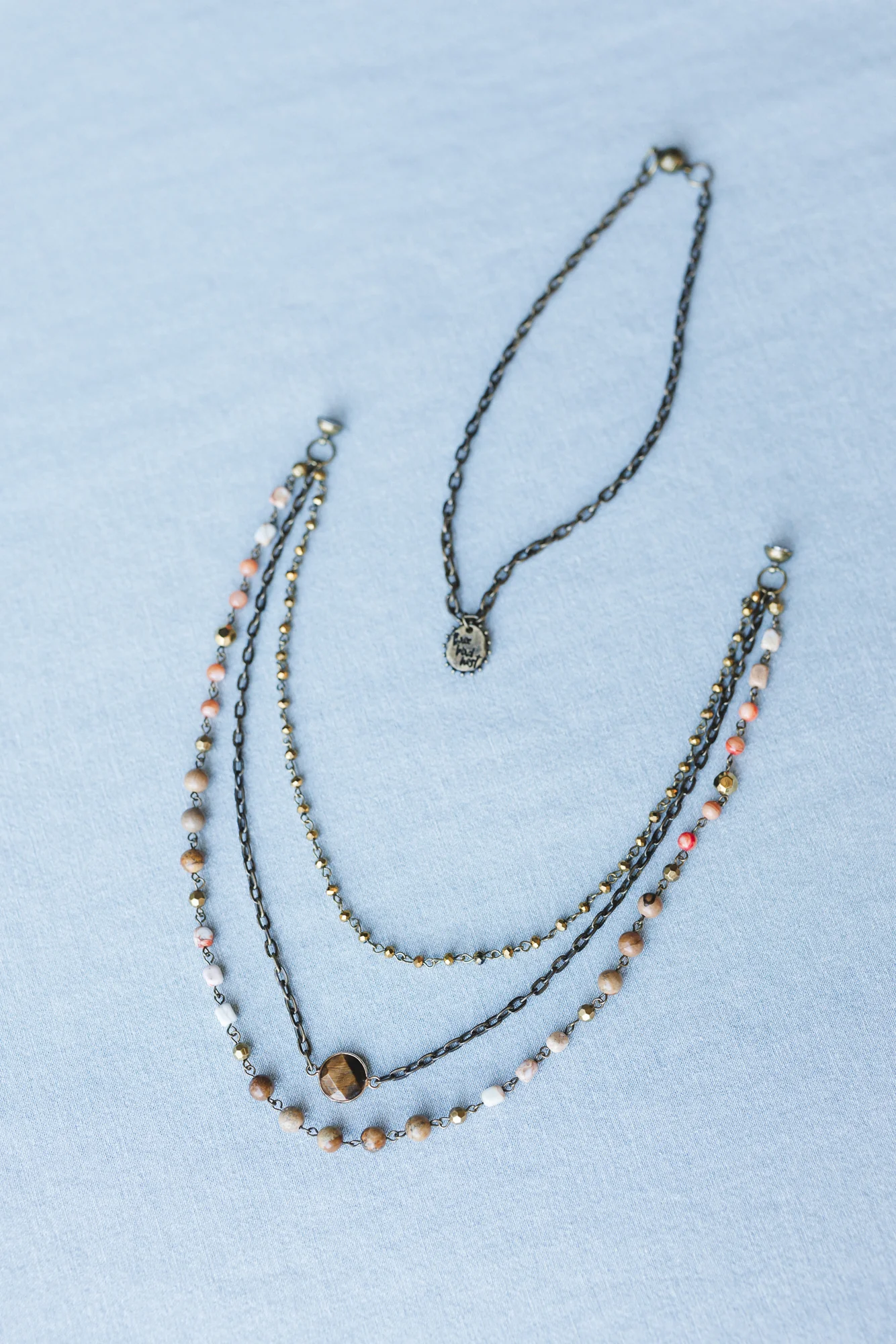 Turquoise Cascade Necklace - Coral Multi - Image 5