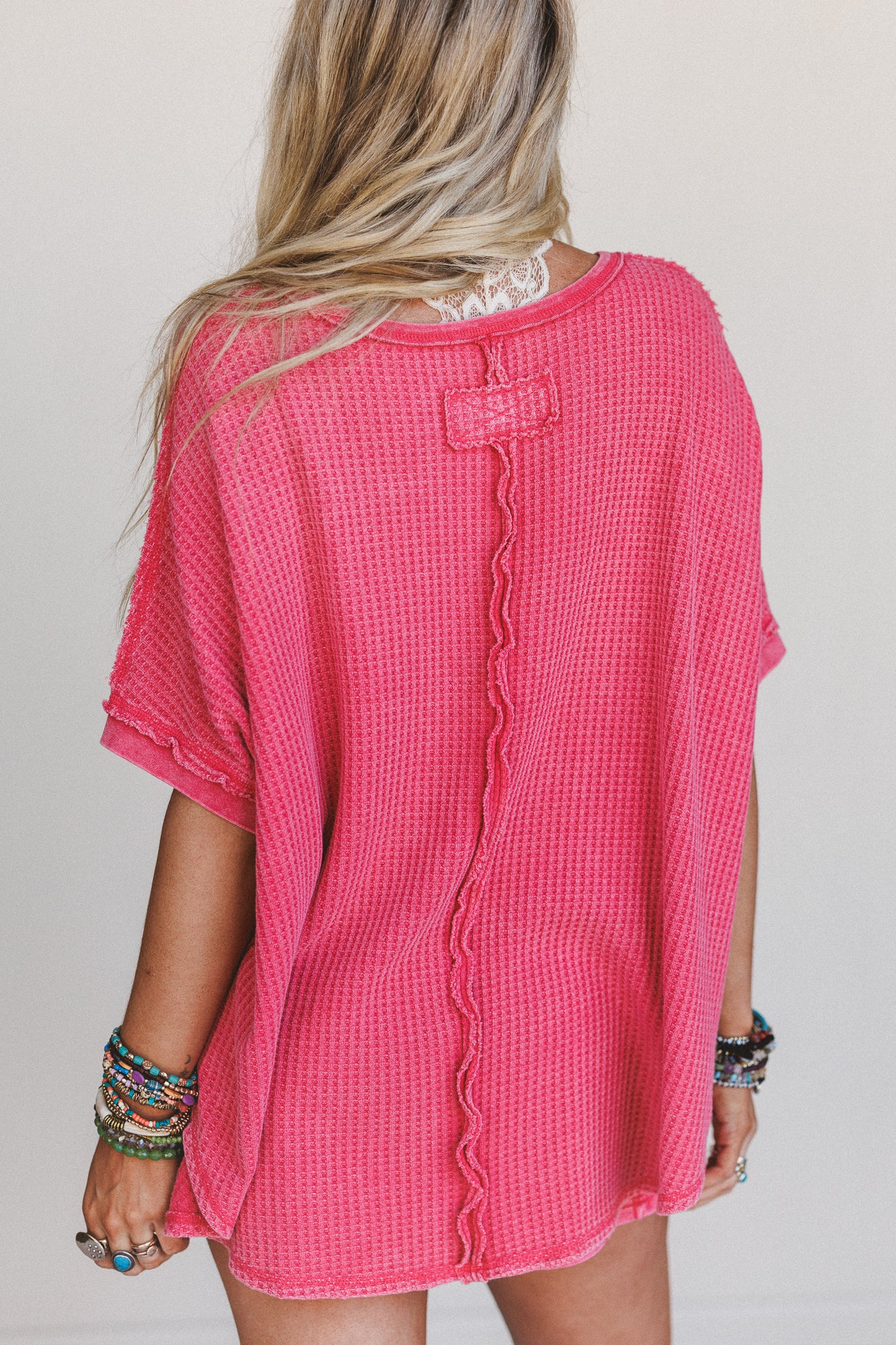 Next Stop Thermal Knit Top - Red - Image 5