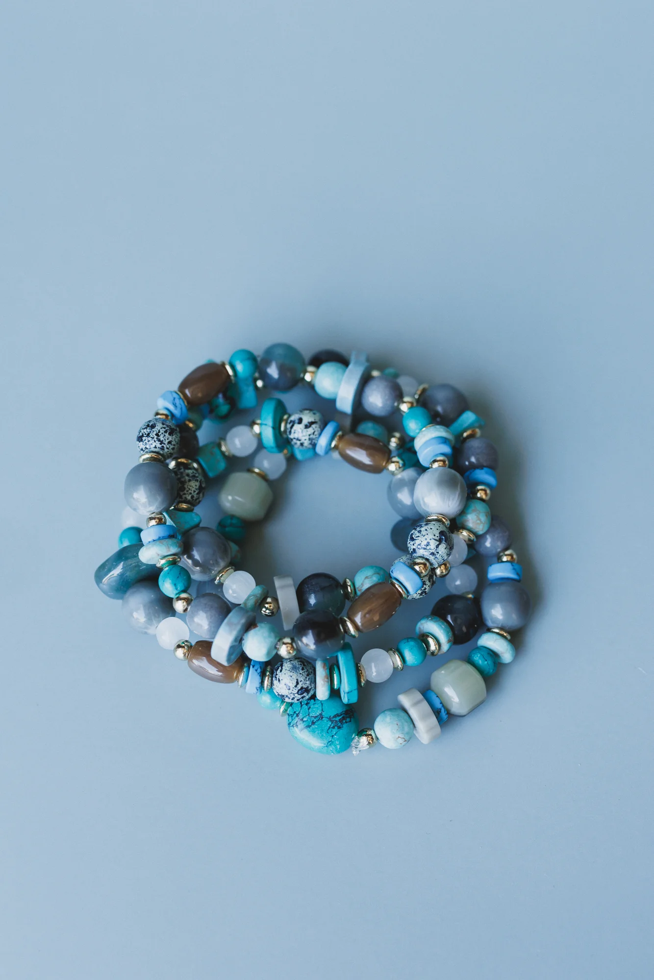 Nika Bracelet Set - Blue Multi - Image 3