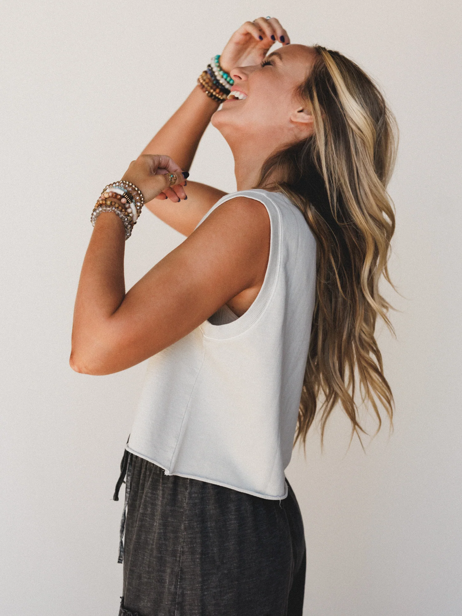 No Rules Sleeveless Top - Beige - Image 2