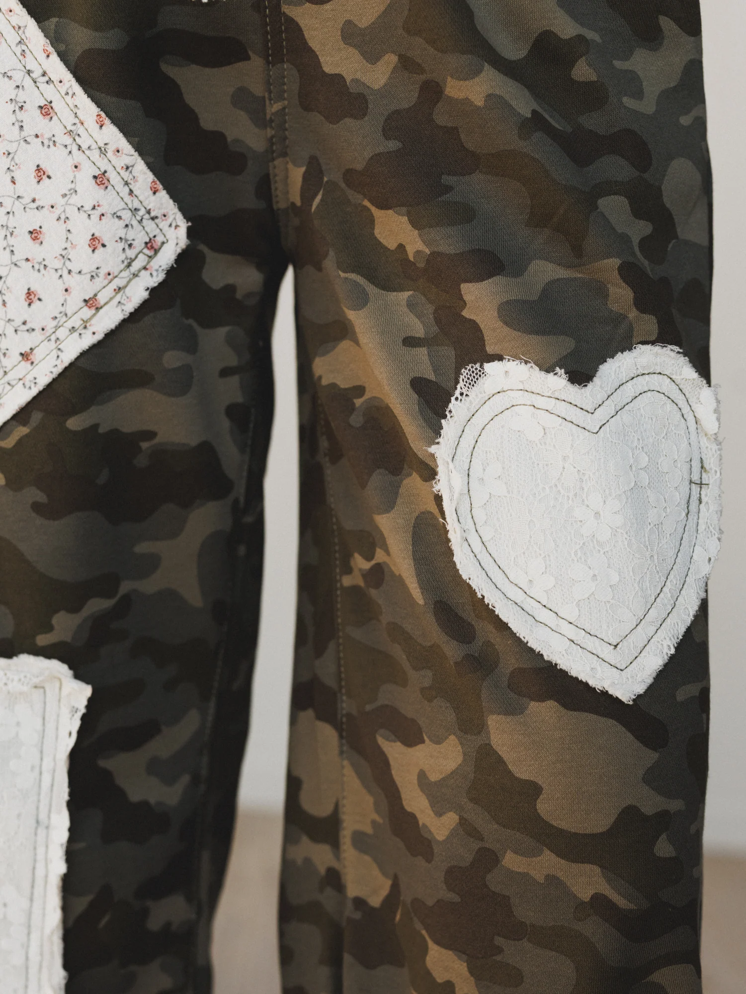 Nora Patchwork Camo Pants - Olive Camo - Image 4