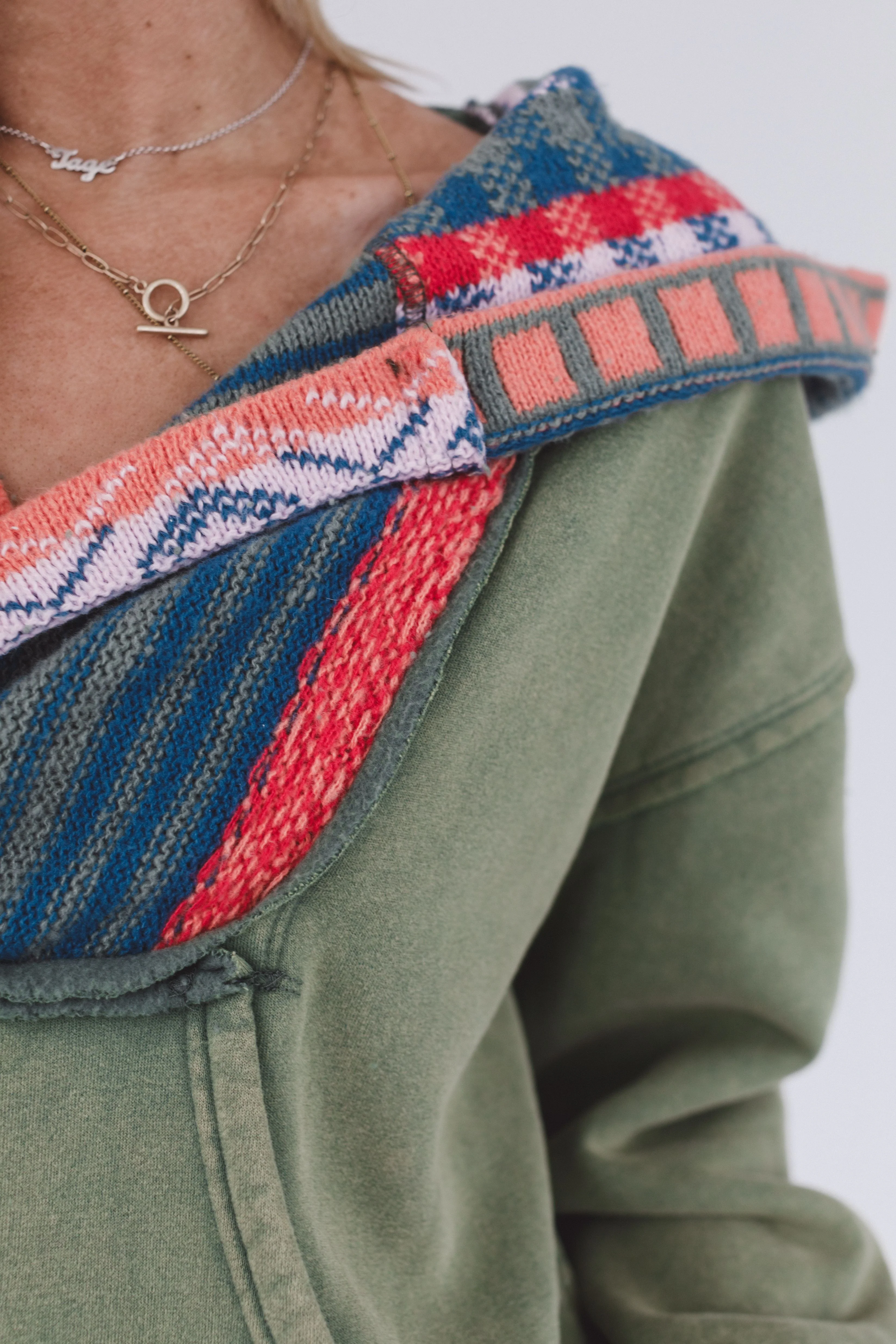 Nori Hoodie Pullover Top - Sage - Image 2
