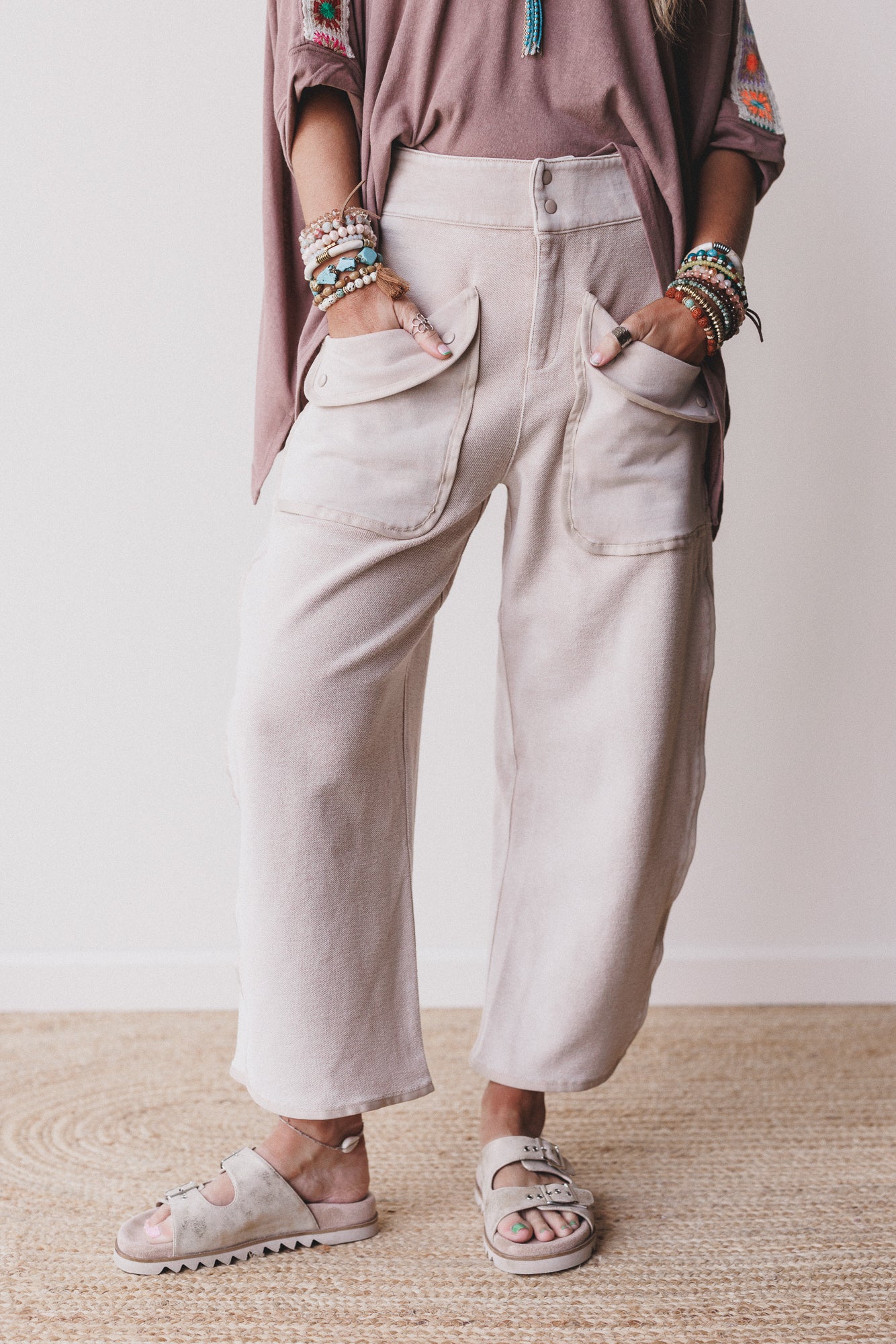 Nothing Less Barrel Pants - Sand - Pre Order - Image 2