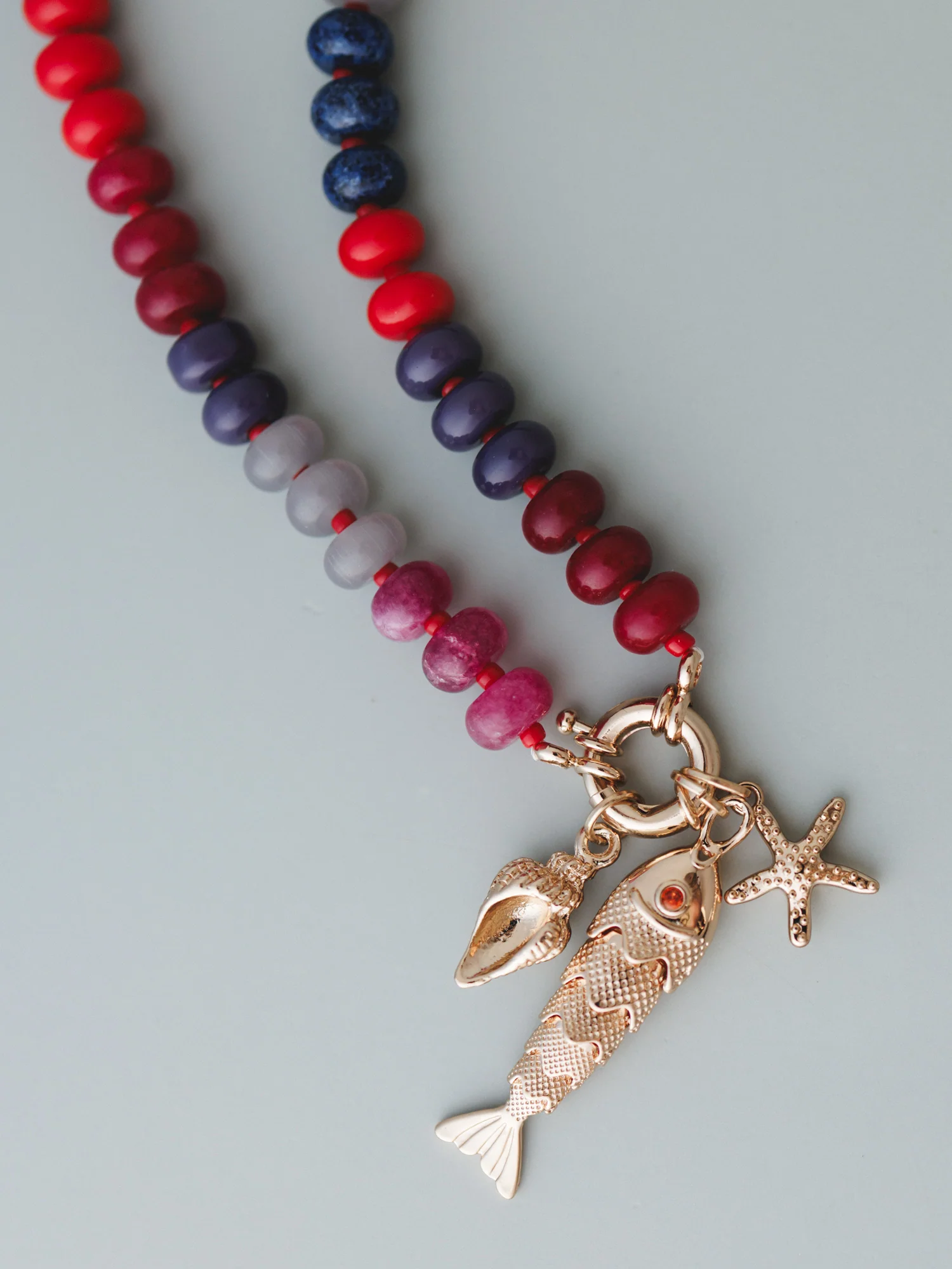 Ocean Trove Necklace - Red - Image 4