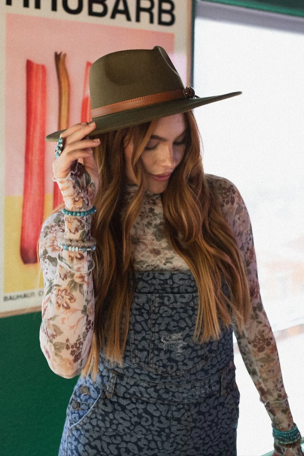 On A Journey Wide Brim Hat - Olive - Image 2