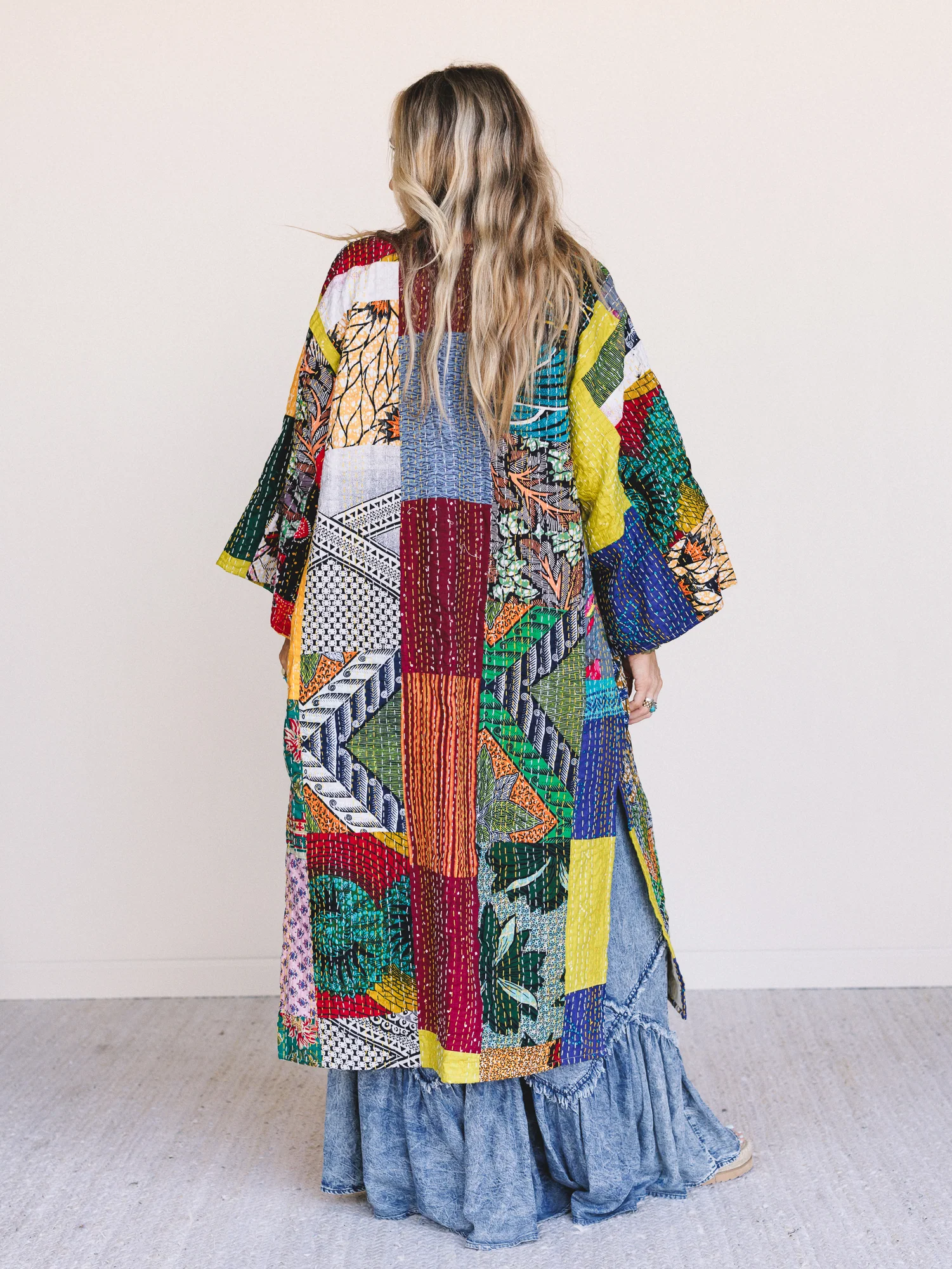 One-of-a-Kind Stargazer Quilted Kimono - Multi - Image 4