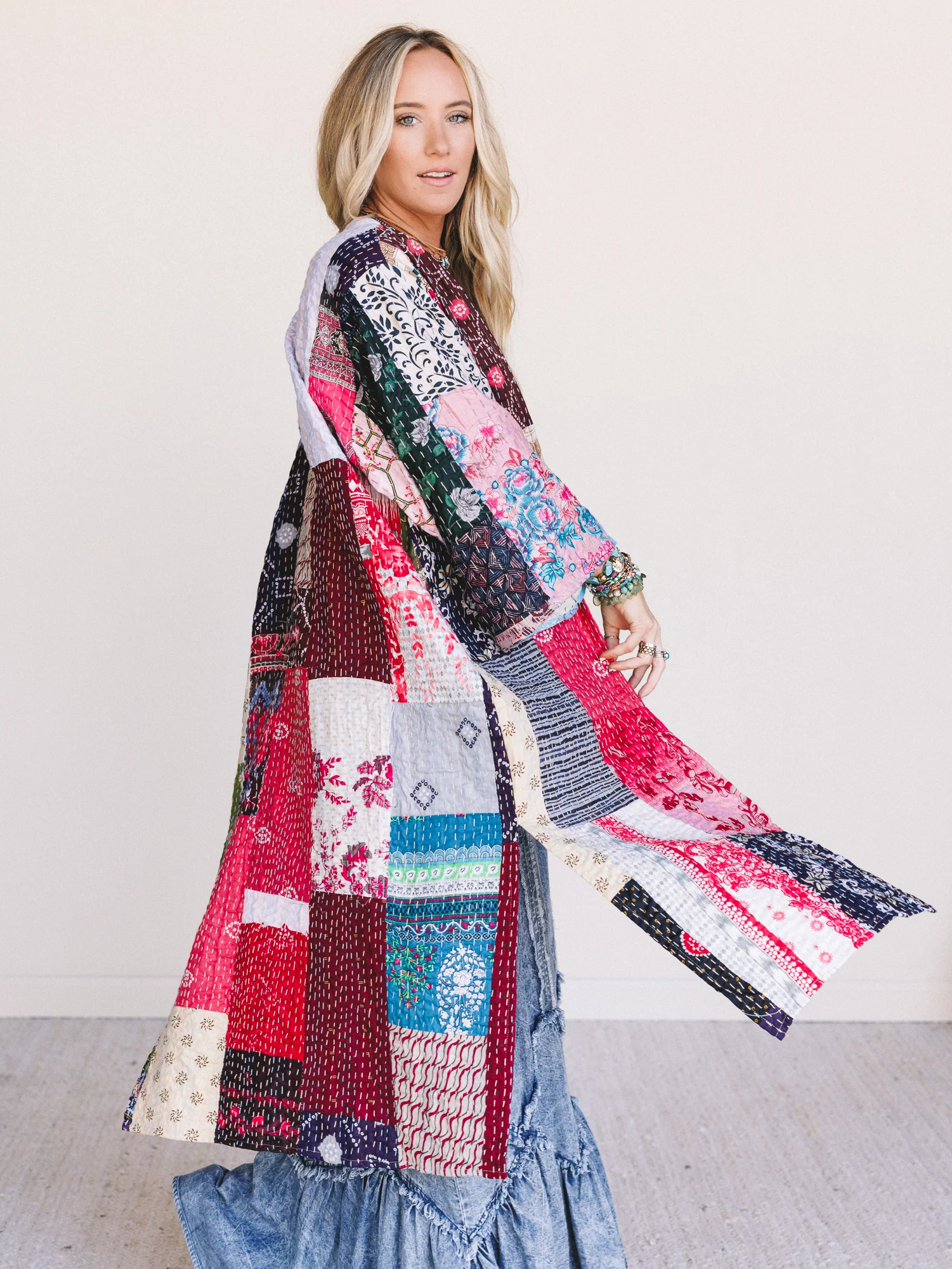 One-of-a-Kind Stargazer Quilted Kimono - Multi - Image 8