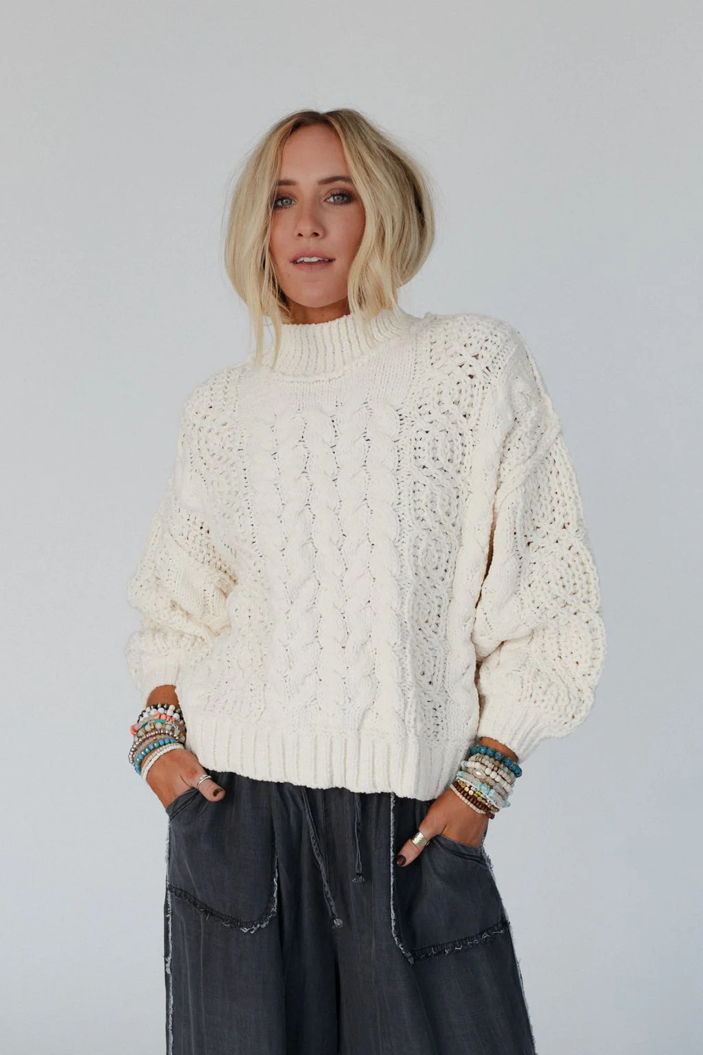 Orchard Charm Sweater - Cream - Image 3