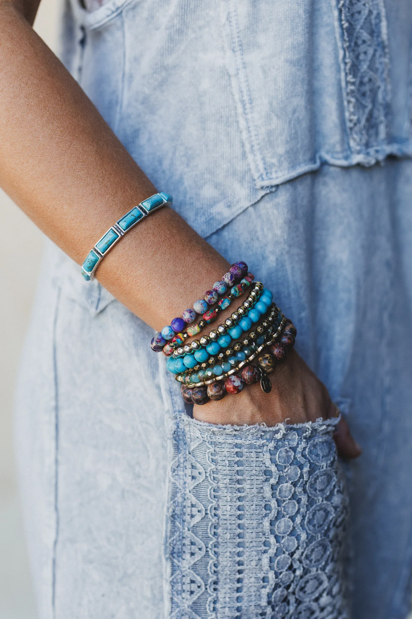 Outlaw Cuff Bracelet - Turquoise - Image 2