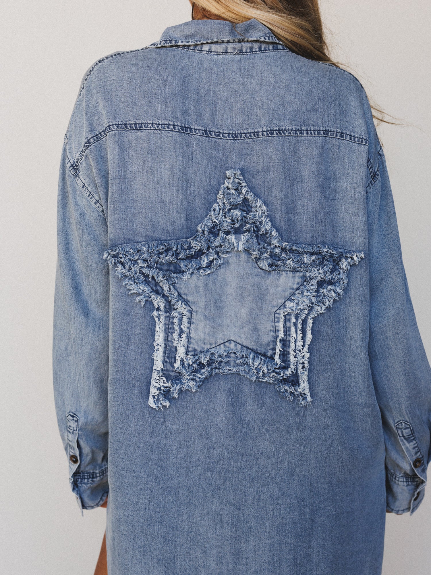 Outrider Button Down Denim Dress - Denim - Image 4