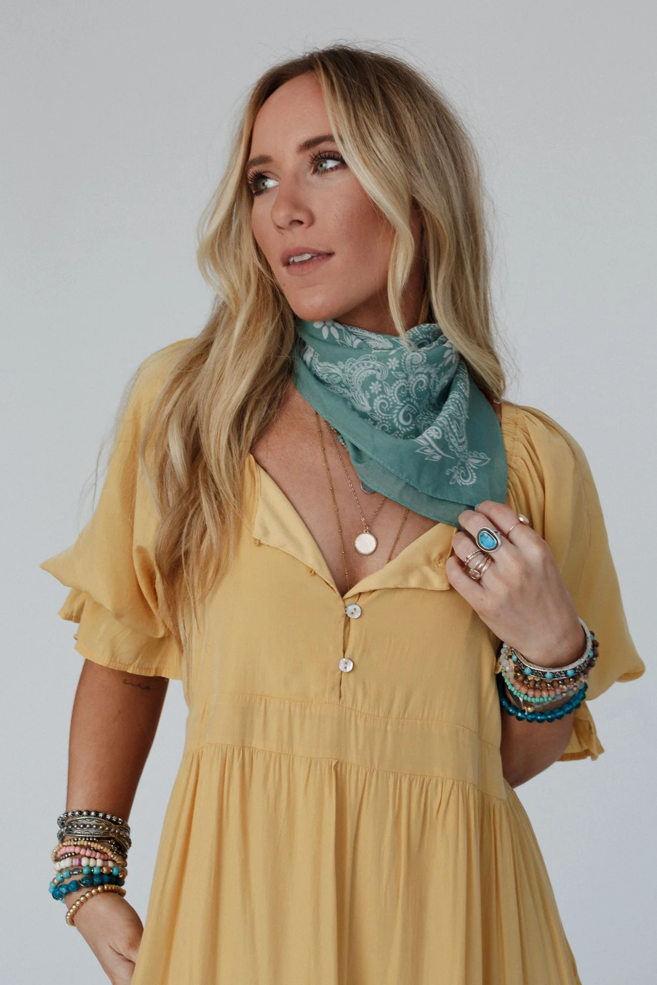 Paisley Meadow Bandana - Sage - Image 2