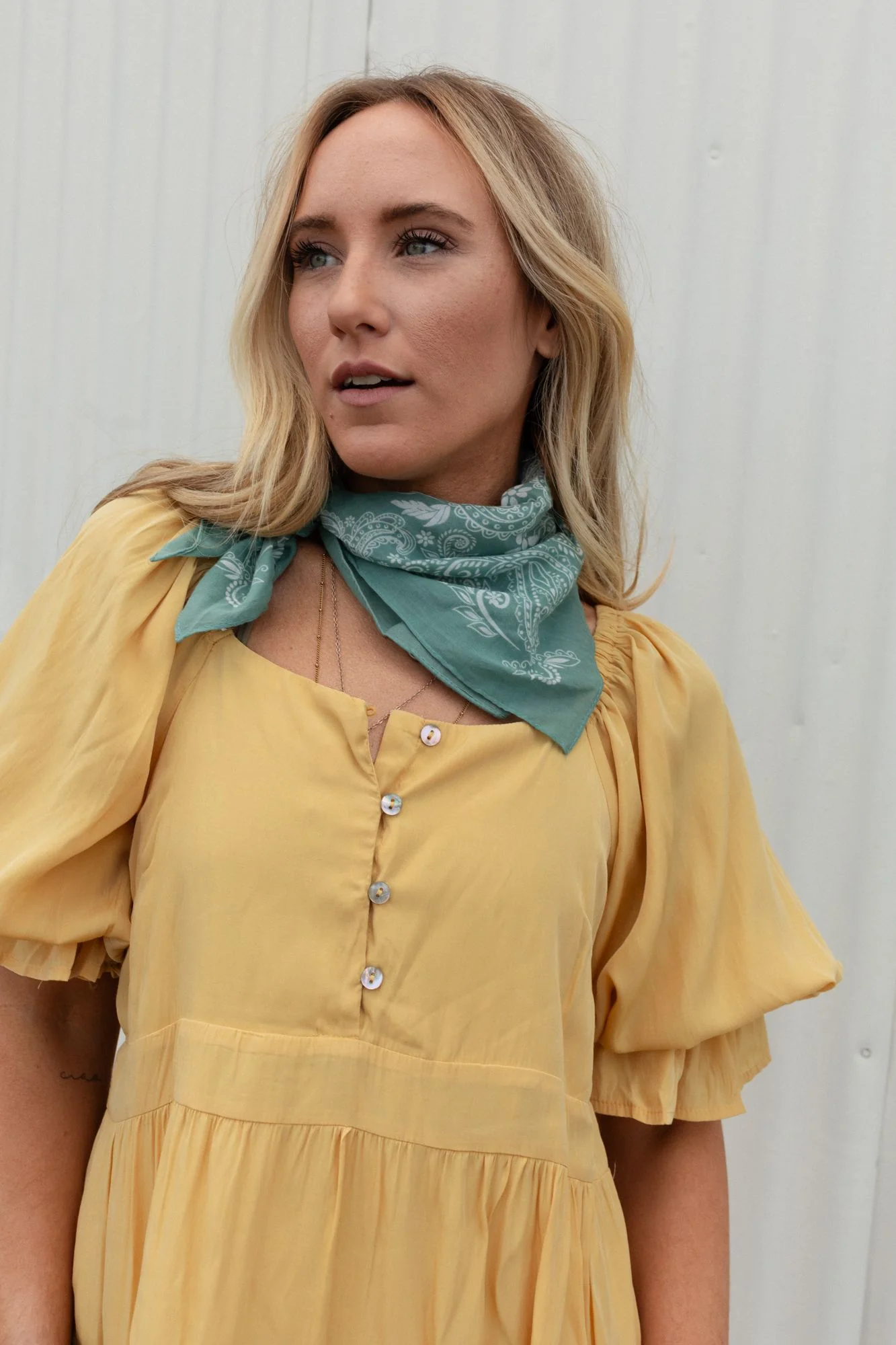 Paisley Meadow Bandana - Sage - Image 6