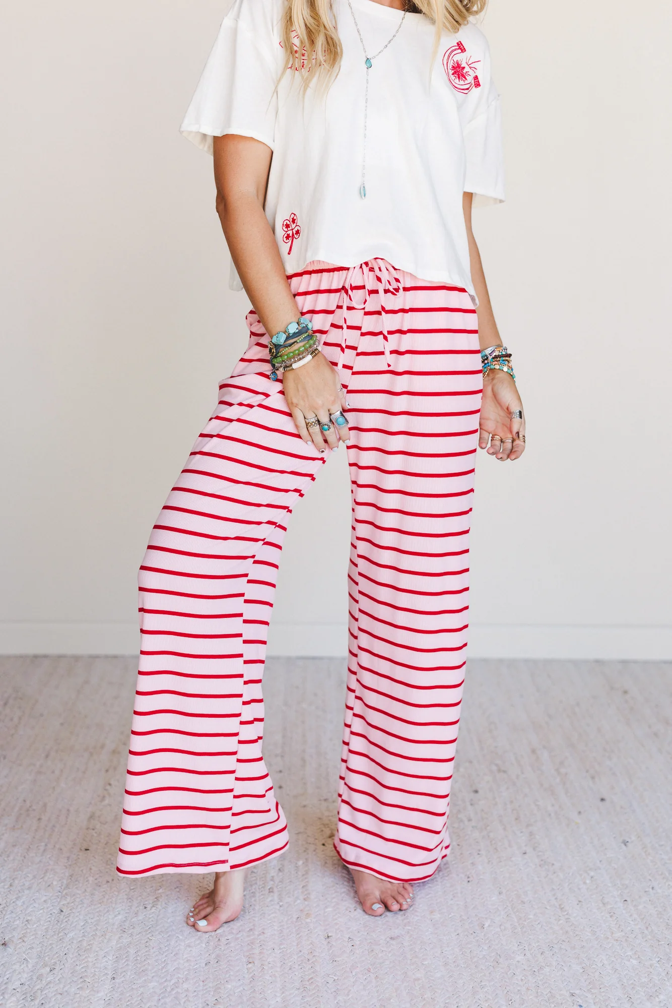 Parallel Play Stripe Pants - Pink - Image 5